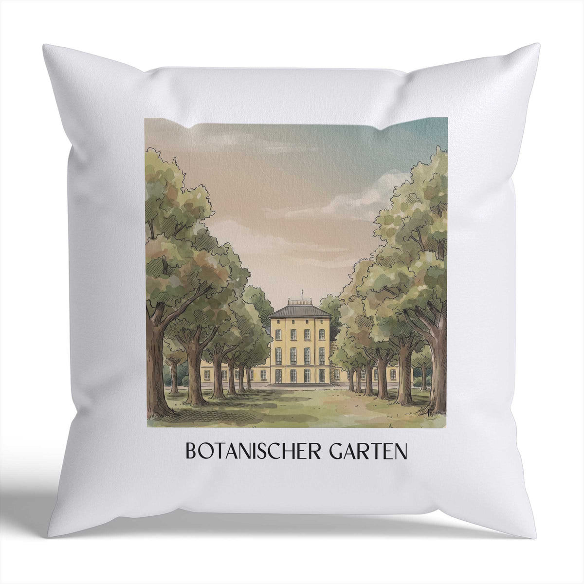 botanischer-garten-krefeld-deutschland-kissenbezug-aquarell