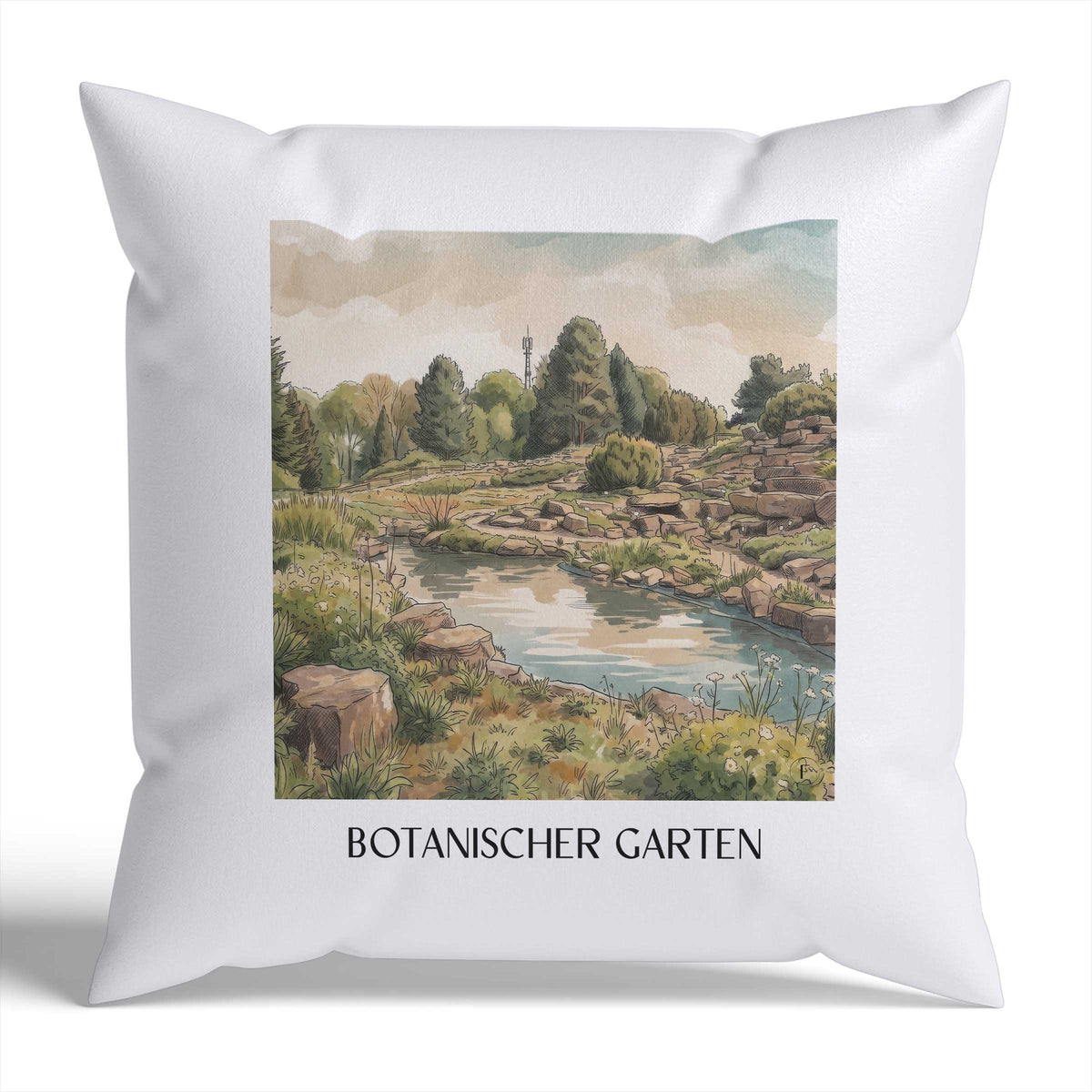 botanischer-garten-osnabrück-deutschland-kissenbezug-aquarell