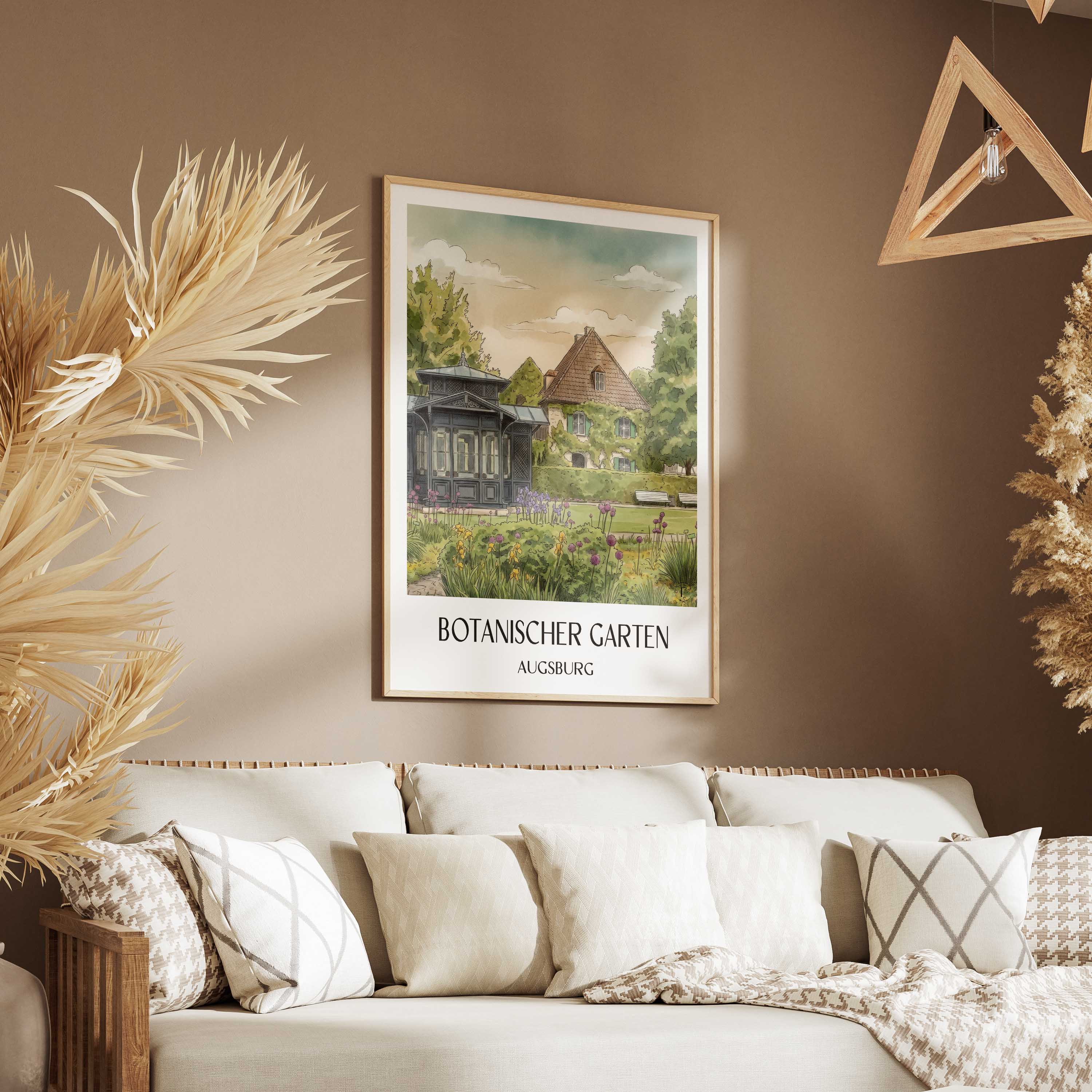 botanischer-garten-augsburg-deutschland-poster-aquarell