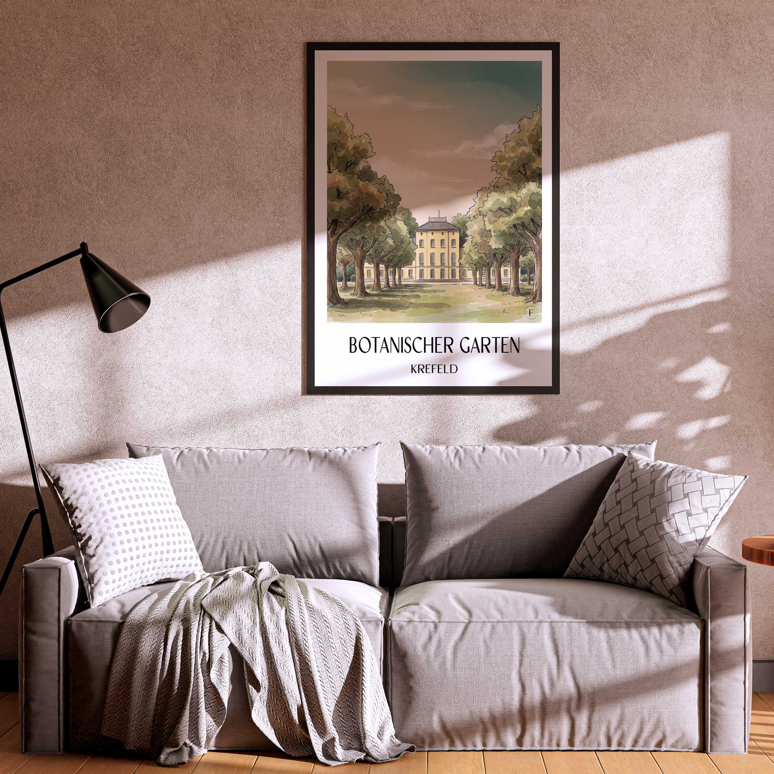 botanischer-garten-krefeld-deutschland-poster-aquarell