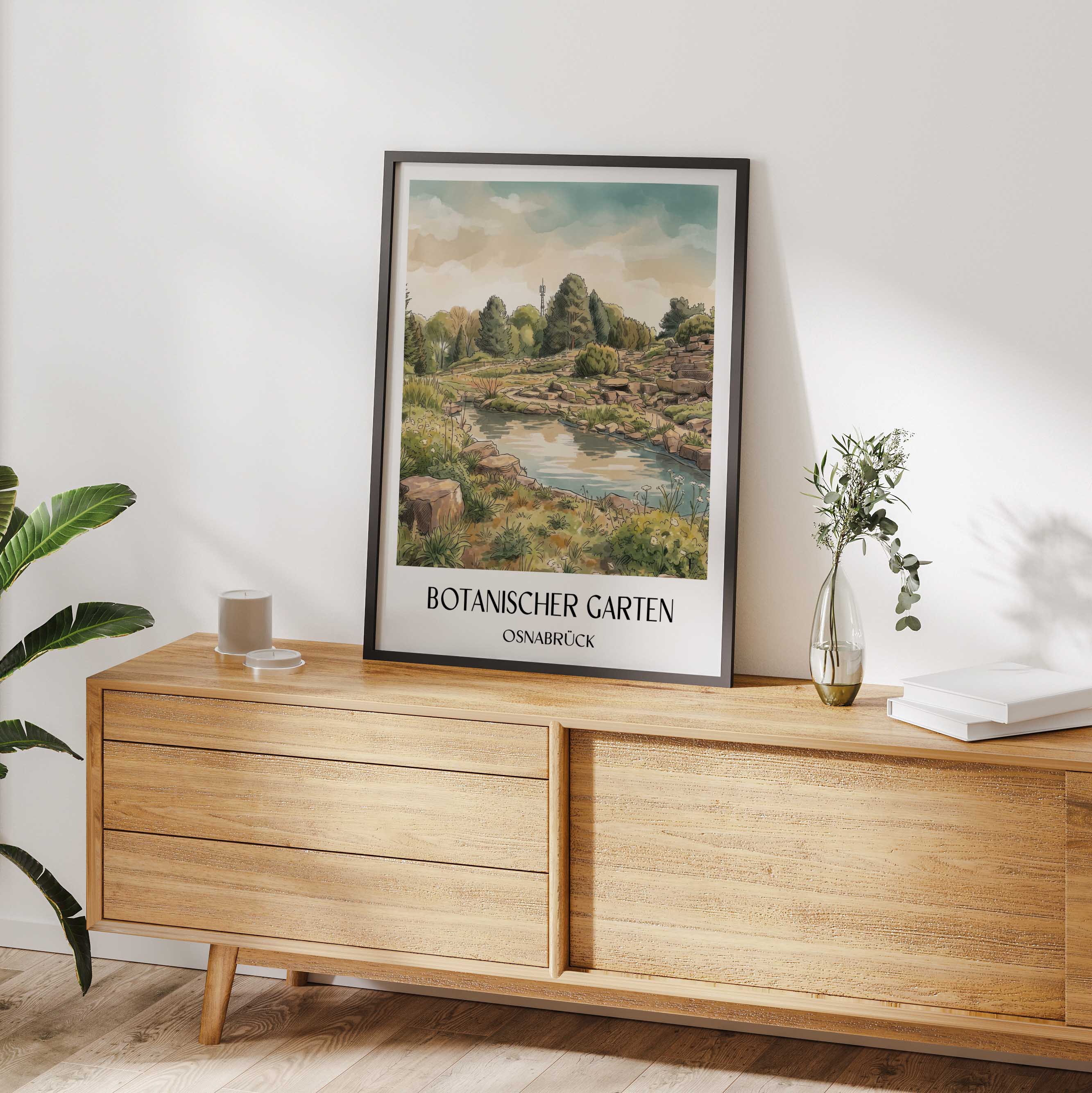 botanischer-garten-osnabrück-deutschland-poster-aquarell
