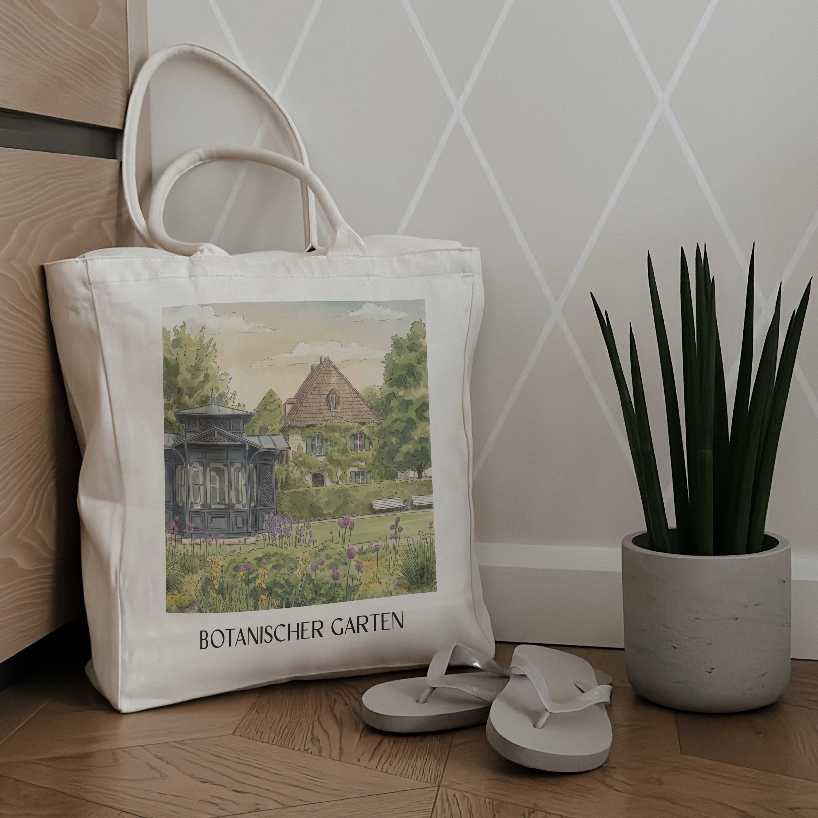 botanischer-garten-augsburg-deutschland-einkaufstasche-aquarell