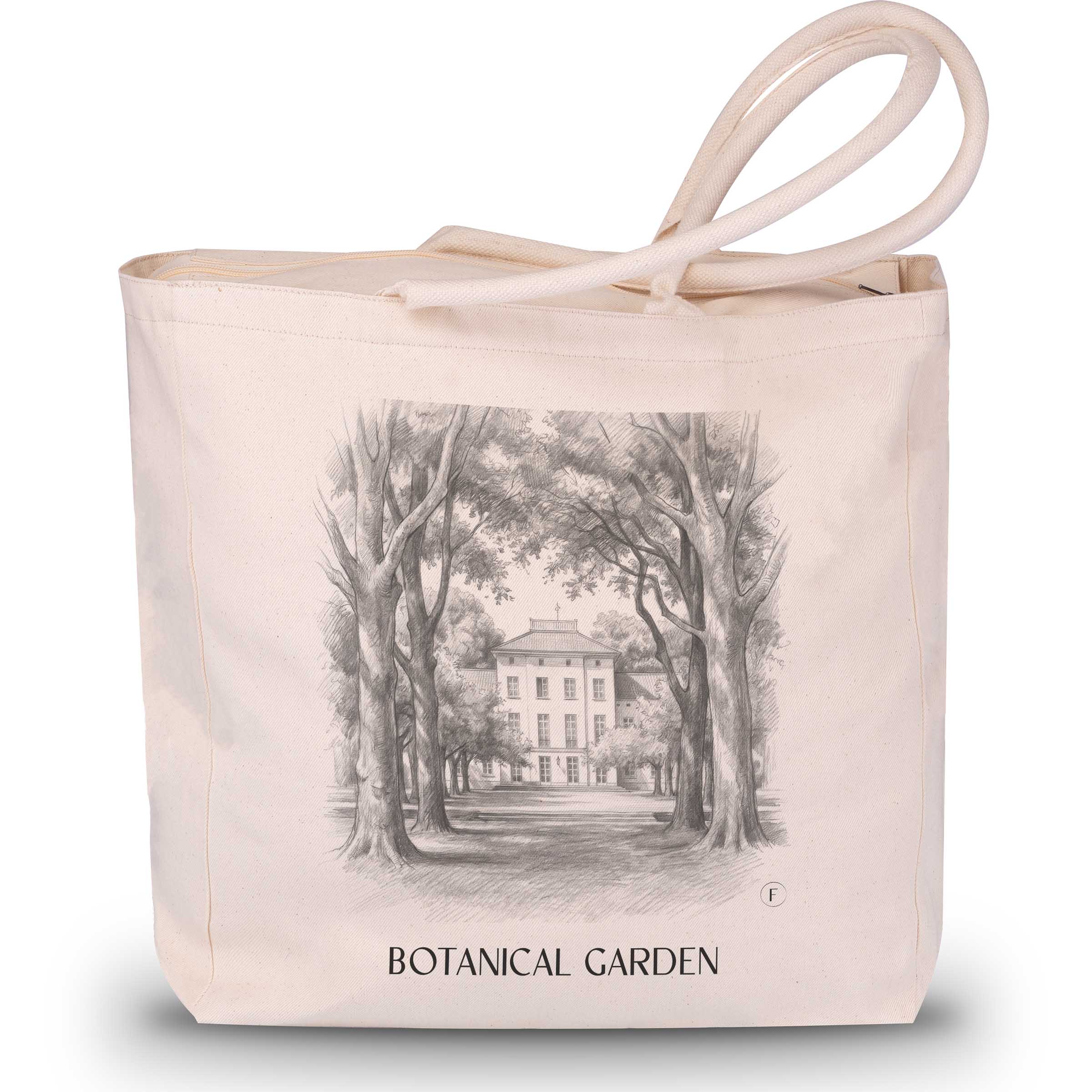 Botanischer Garten Shopping Tasche - Krefeld - Deutschland Tote Bag - Einkaufstasche im Zeichnung Stil