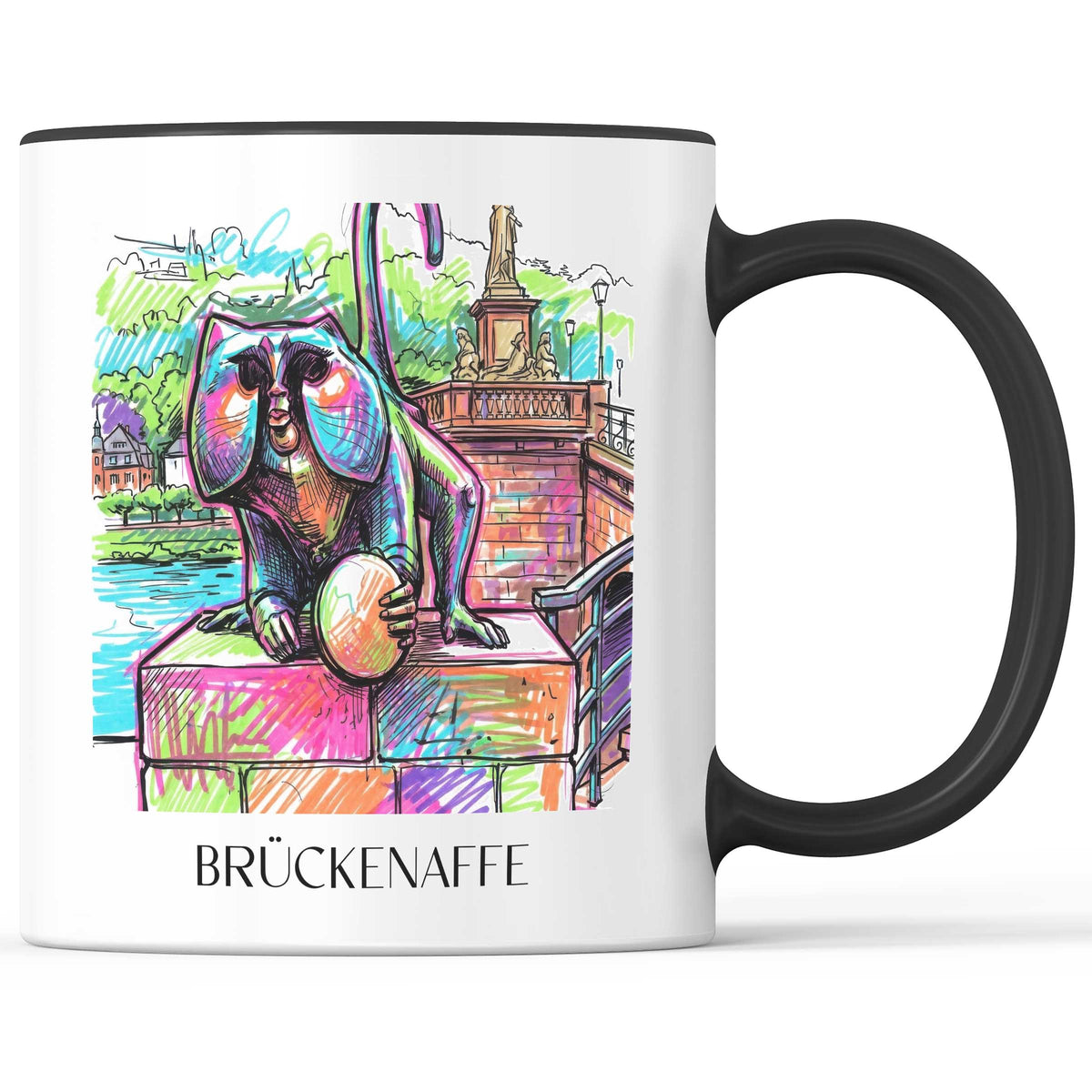 brückenaffe-heidelberg-deutschland-kaffeebecher-graffiti