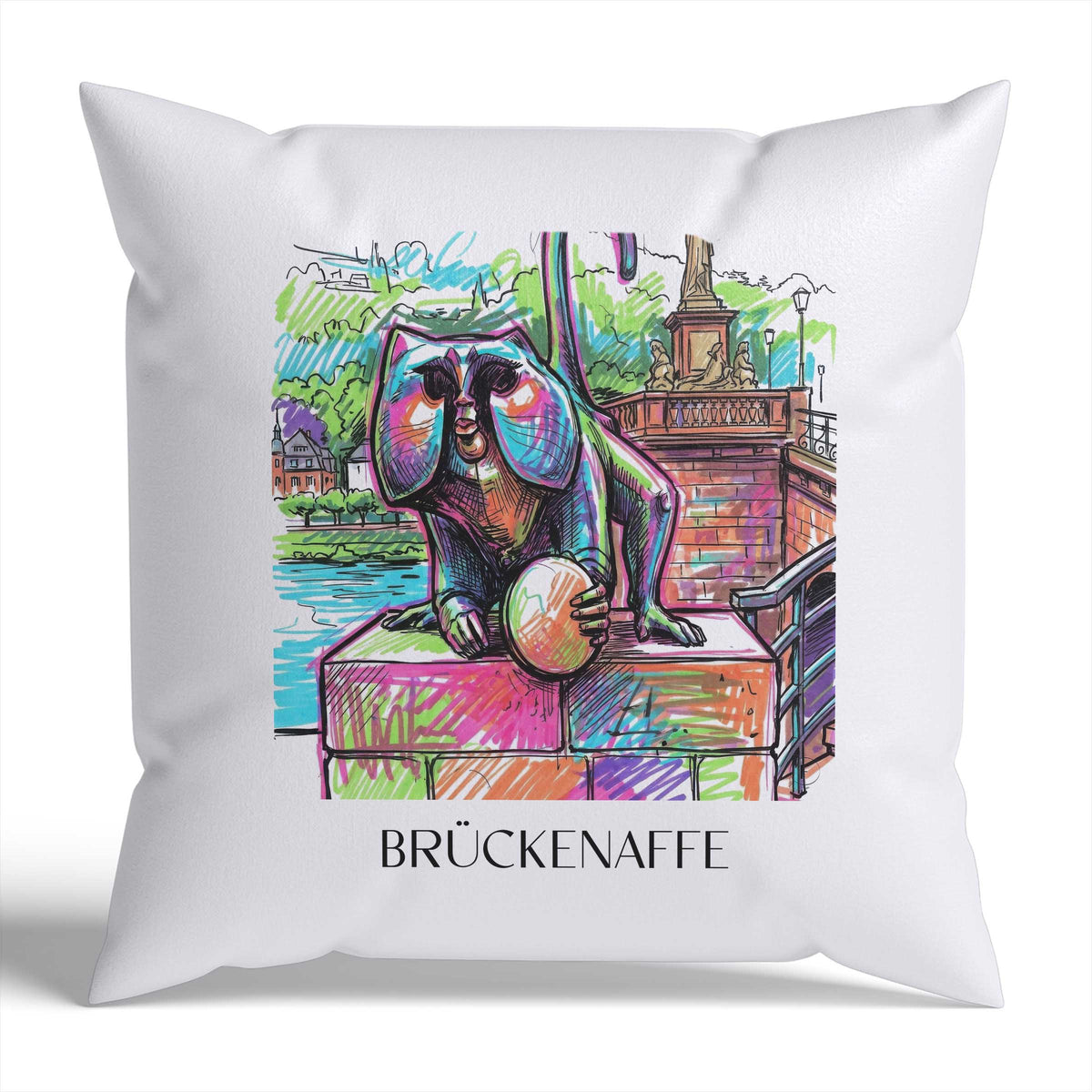 brückenaffe-heidelberg-deutschland-kissenbezug-graffiti