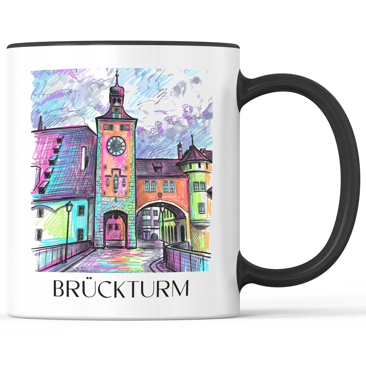 brückturm-regensburg-deutschland-kaffeebecher-graffiti