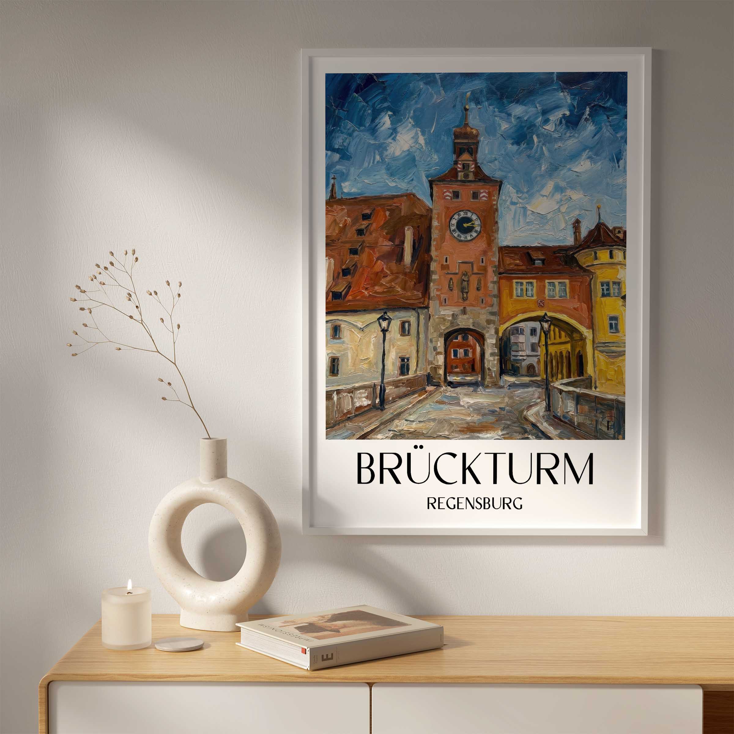 brückturm-regensburg-deutschland-poster-oil-painting-oelgemaelde