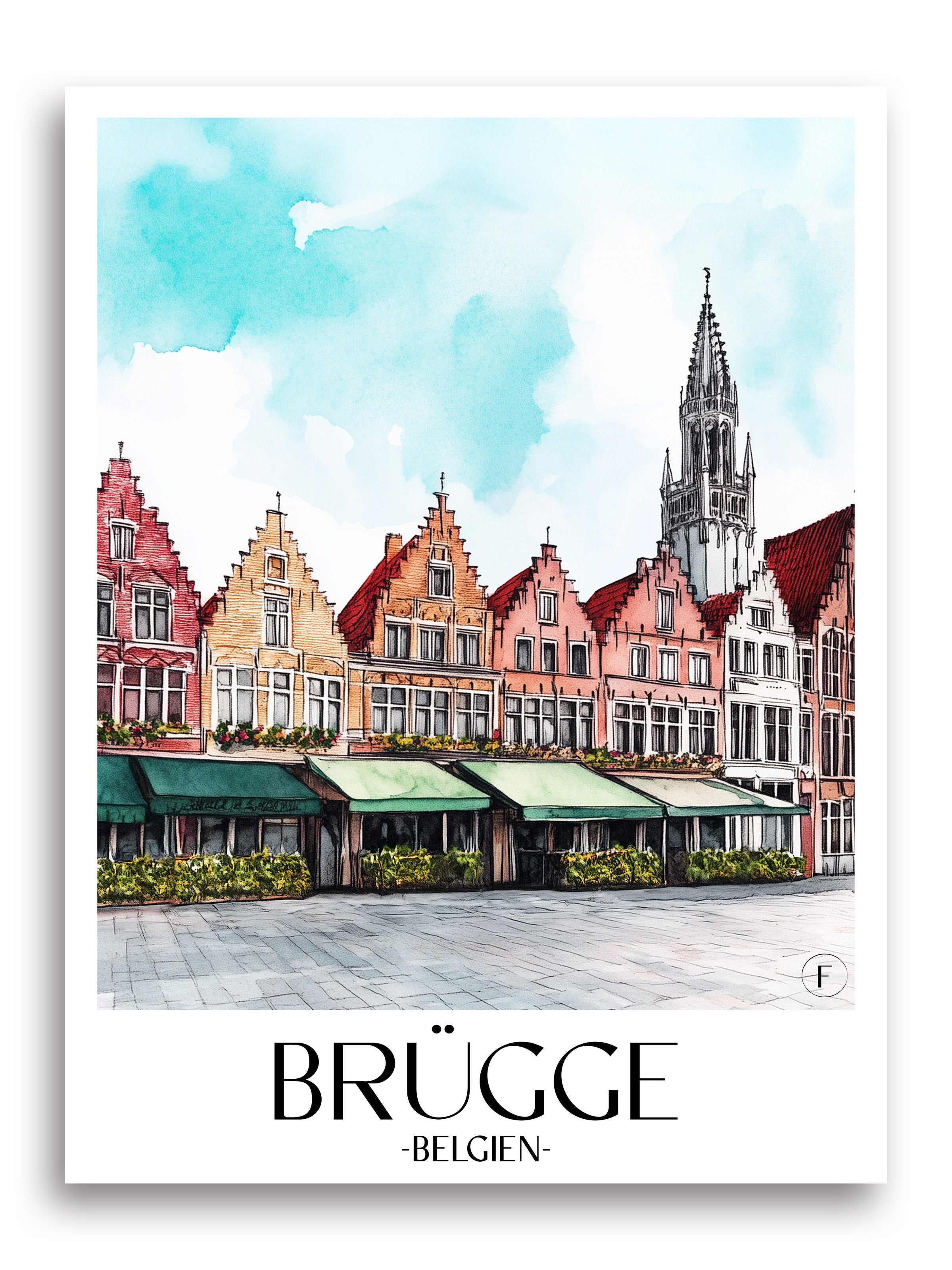 brügge-belgien-poster-aquarell