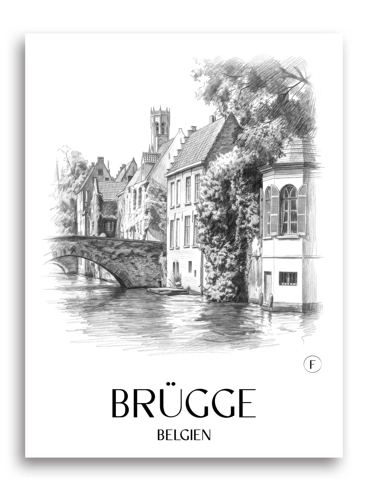 brügge-belgien-poster-bleistift-zeichnung-drawing
