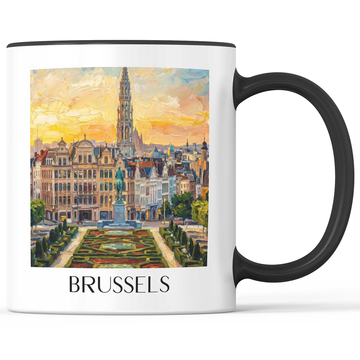 Brüssel - Belgien Becher - Kaffeetasse im Ölgemälde Stil - favplace