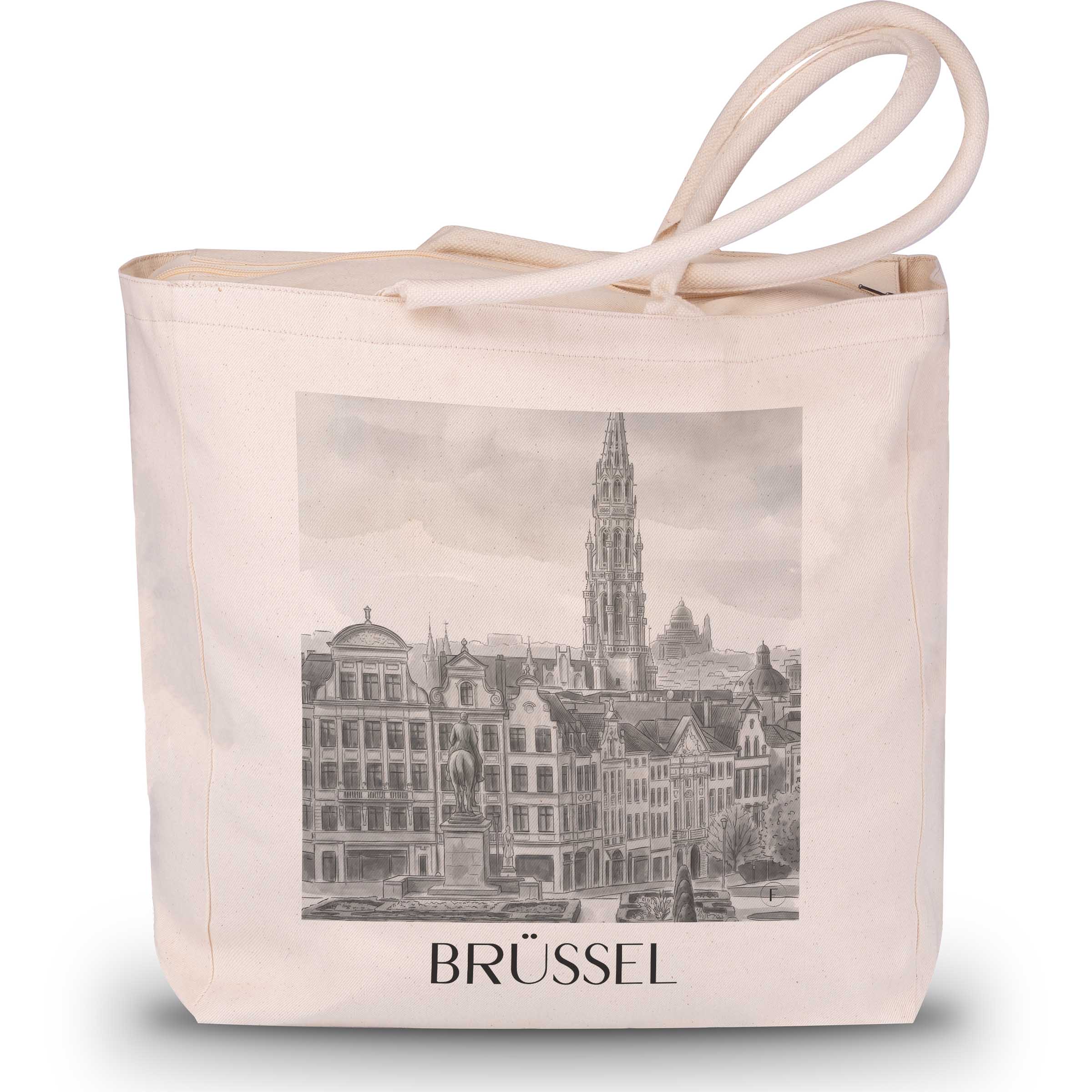 brüssel-belgien-einkaufstasche-aquarell-schwarz-weiss