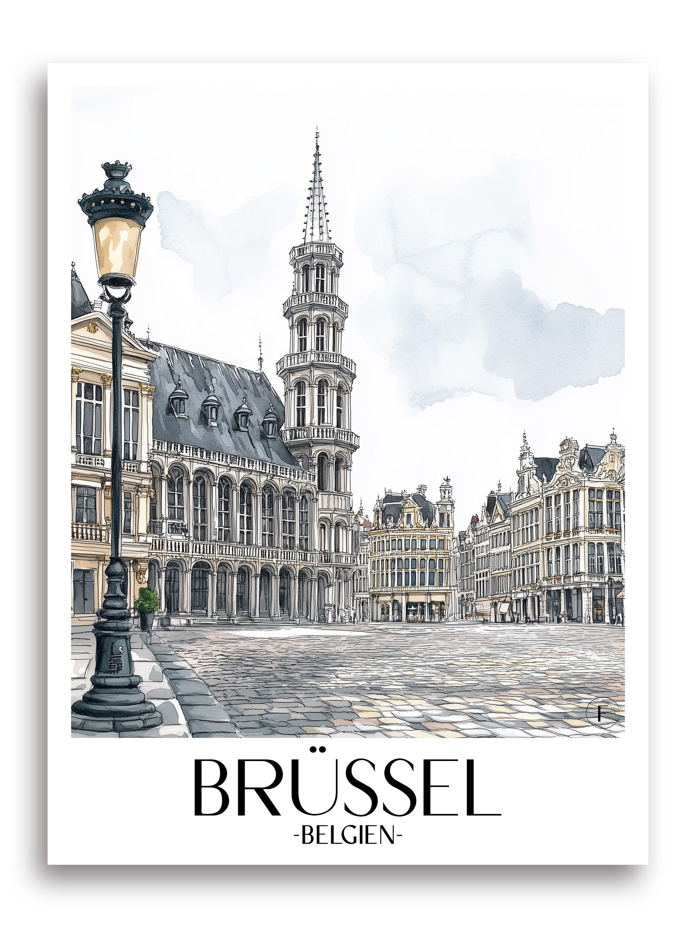 brüssel-belgien-poster-aquarell