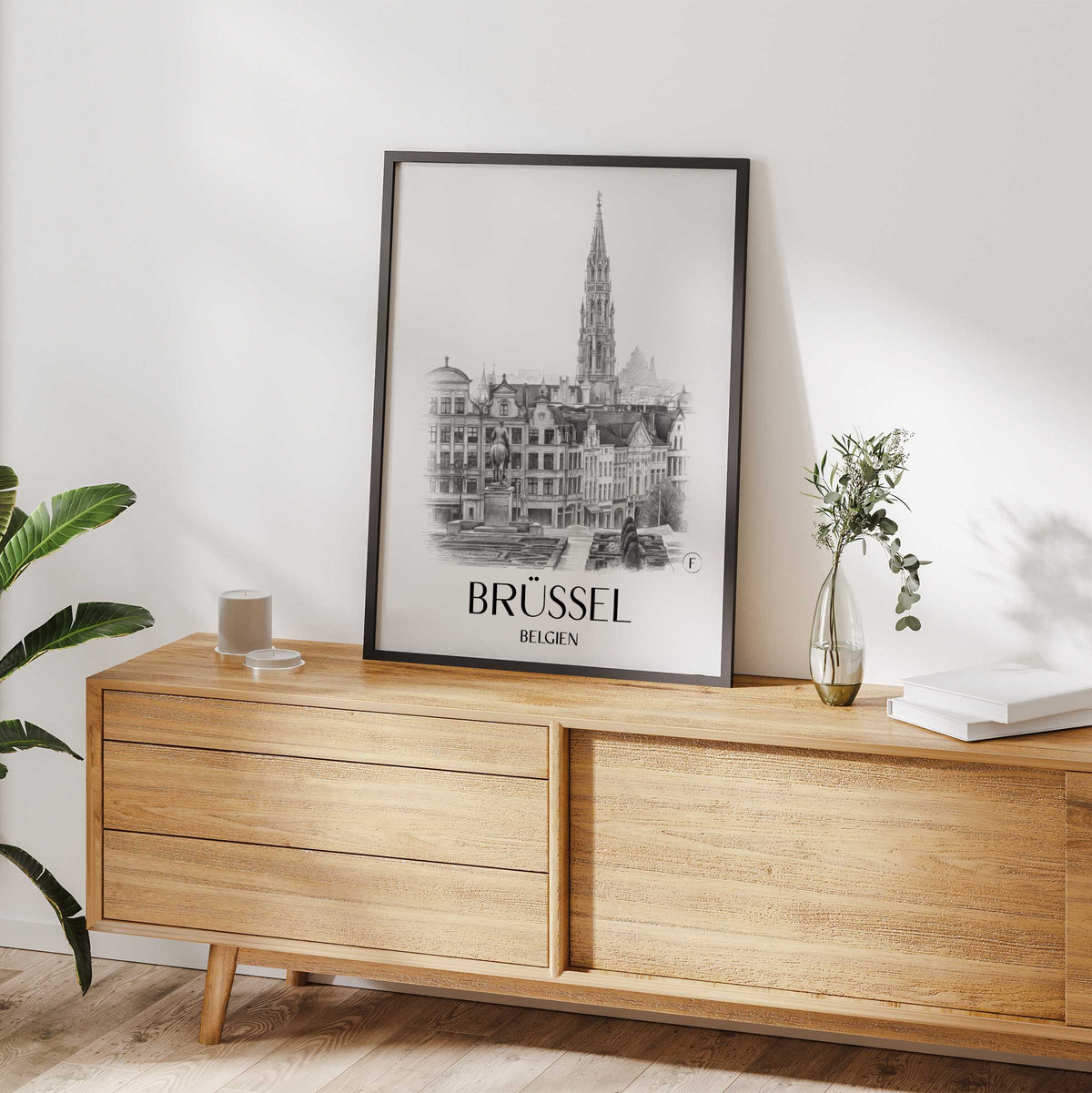 brüssel-belgien-poster-bleistift-zeichnung-drawing