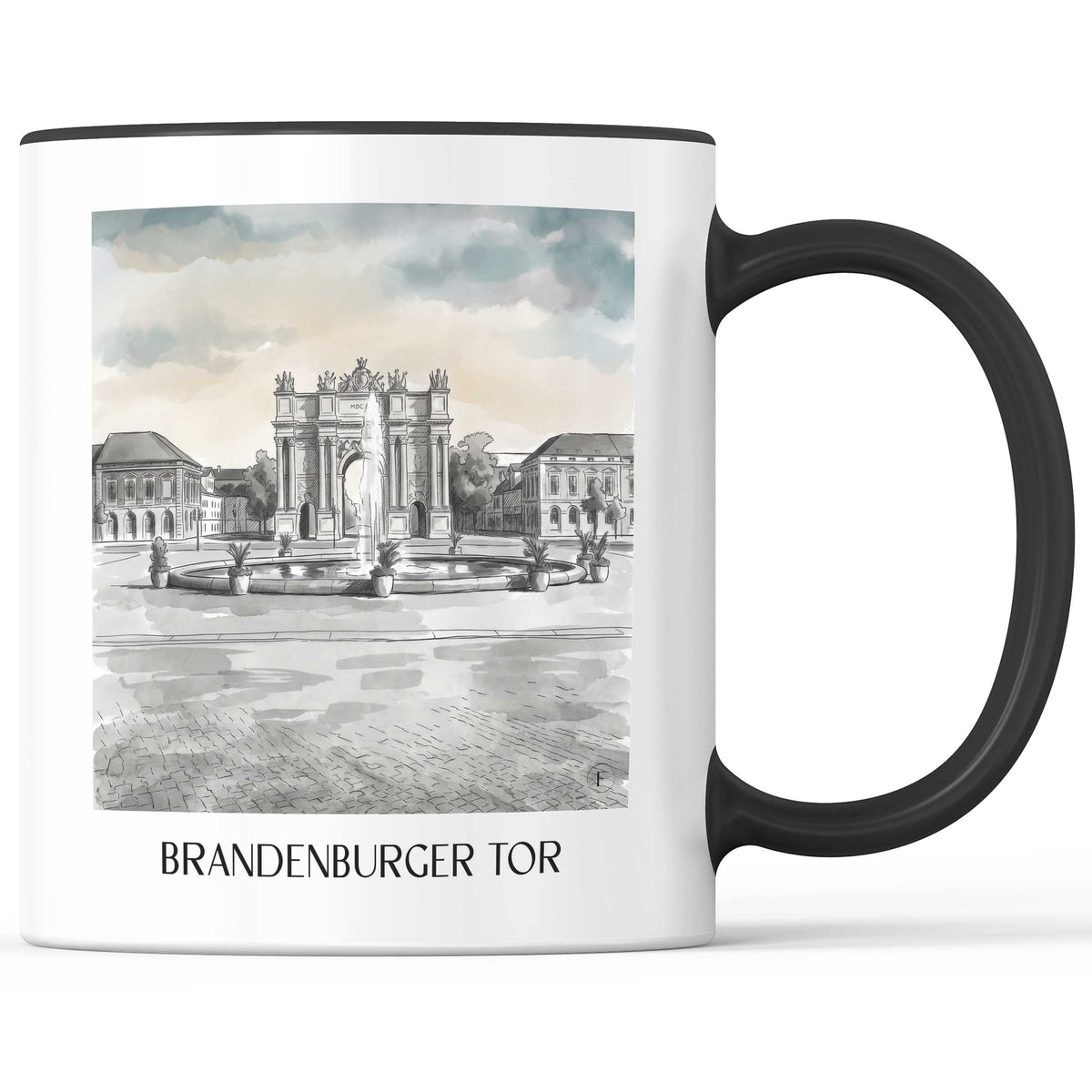 brandenburger-tor-potsdam-deutschland-kaffeebecher-aquarell-schwarz-weiss