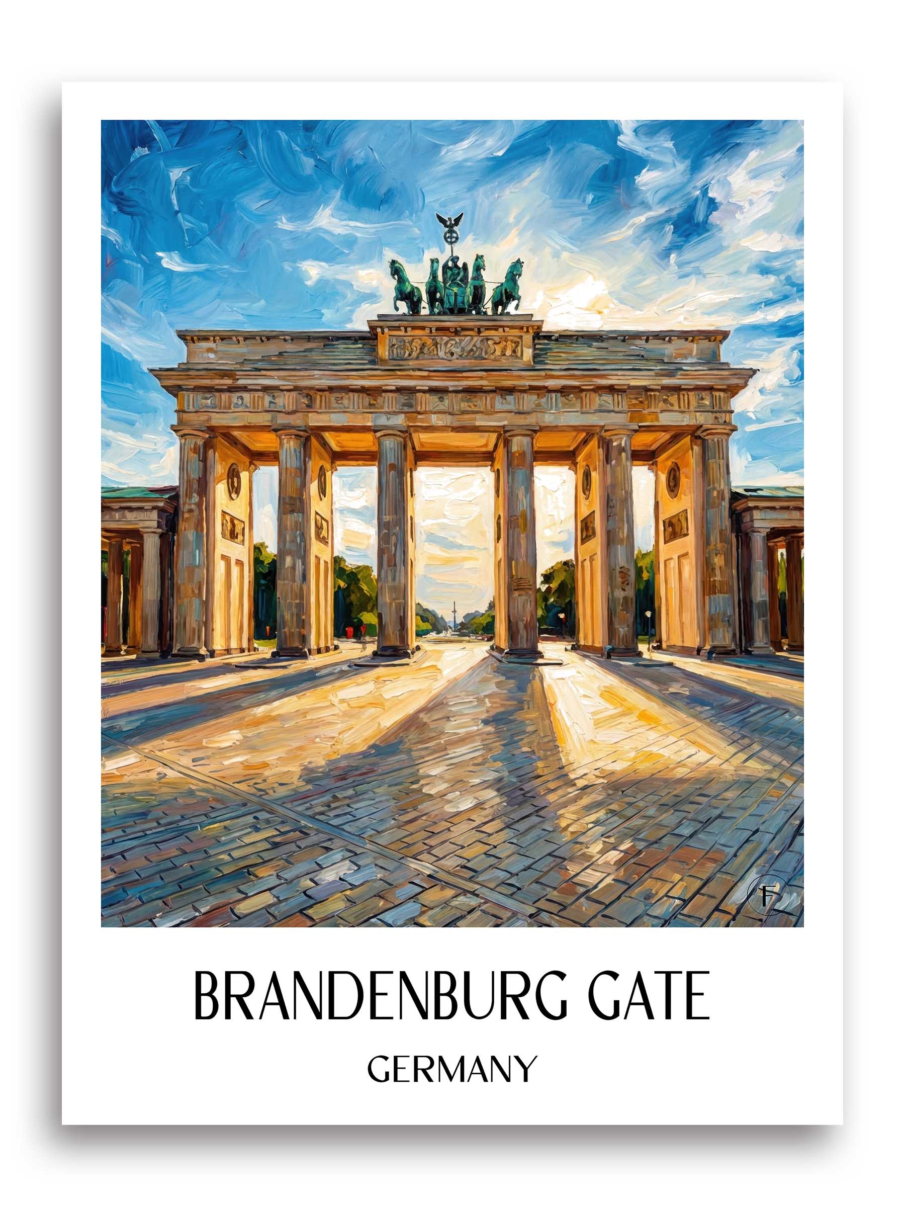 Brandenburger Tor Poster - Berlin - Deutschland Kunstdruck - Ölgemälde von A4 bis A1 - favplace