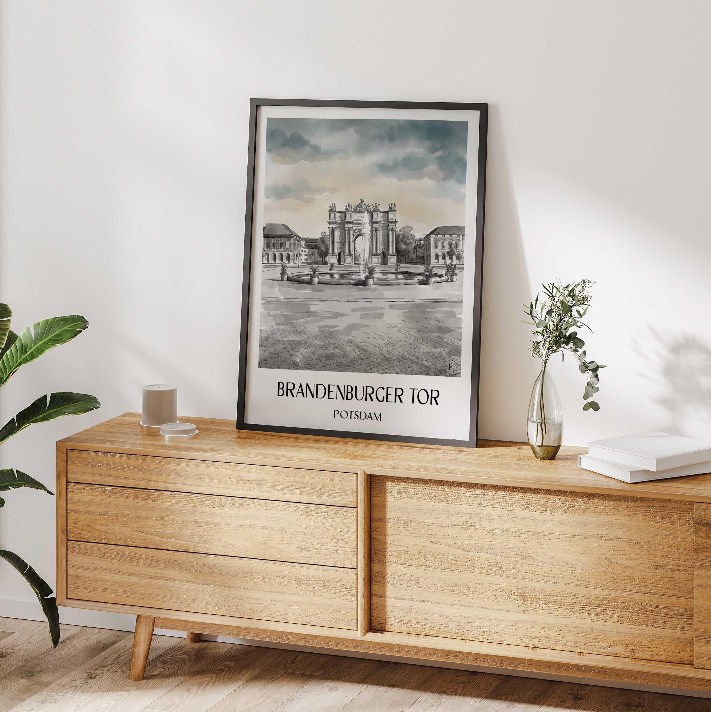 brandenburger-tor-potsdam-deutschland-poster-aquarell-schwarz-weiss