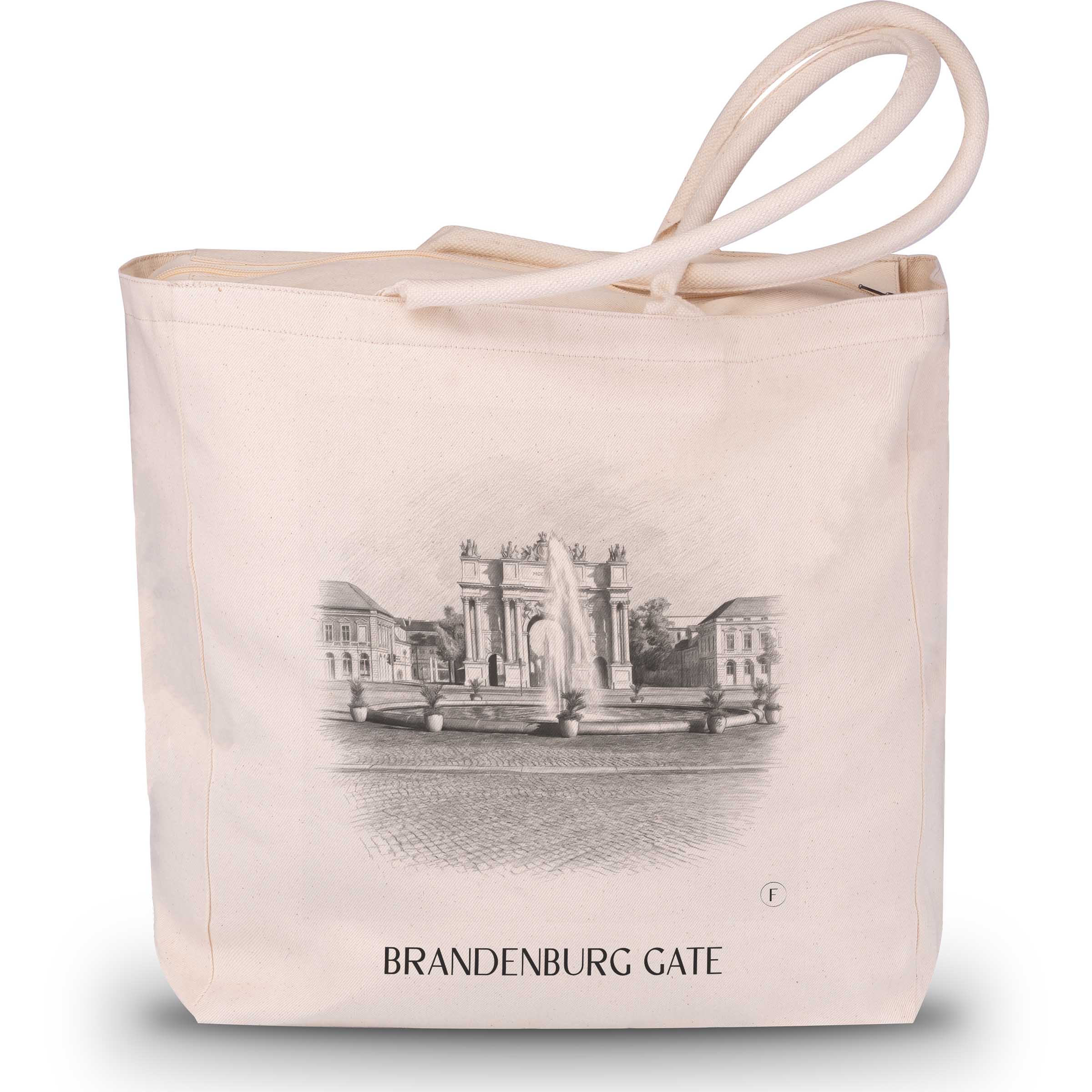 Brandenburger Tor Shopping Tasche - Potsdam - Deutschland Tote Bag - Einkaufstasche im Zeichnung Stil