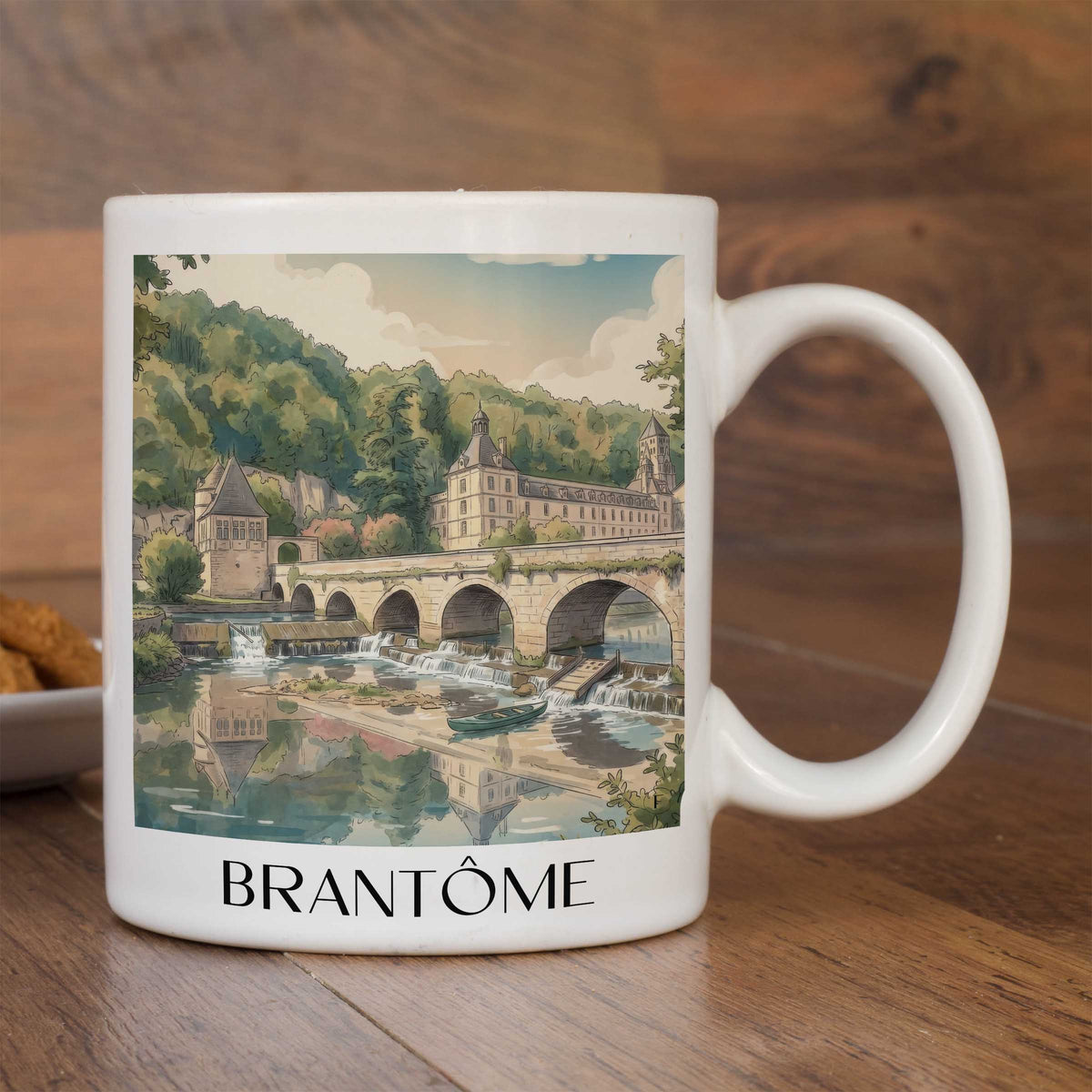 brantôme-périgord-vert-frankreich-kaffeebecher-aquarell