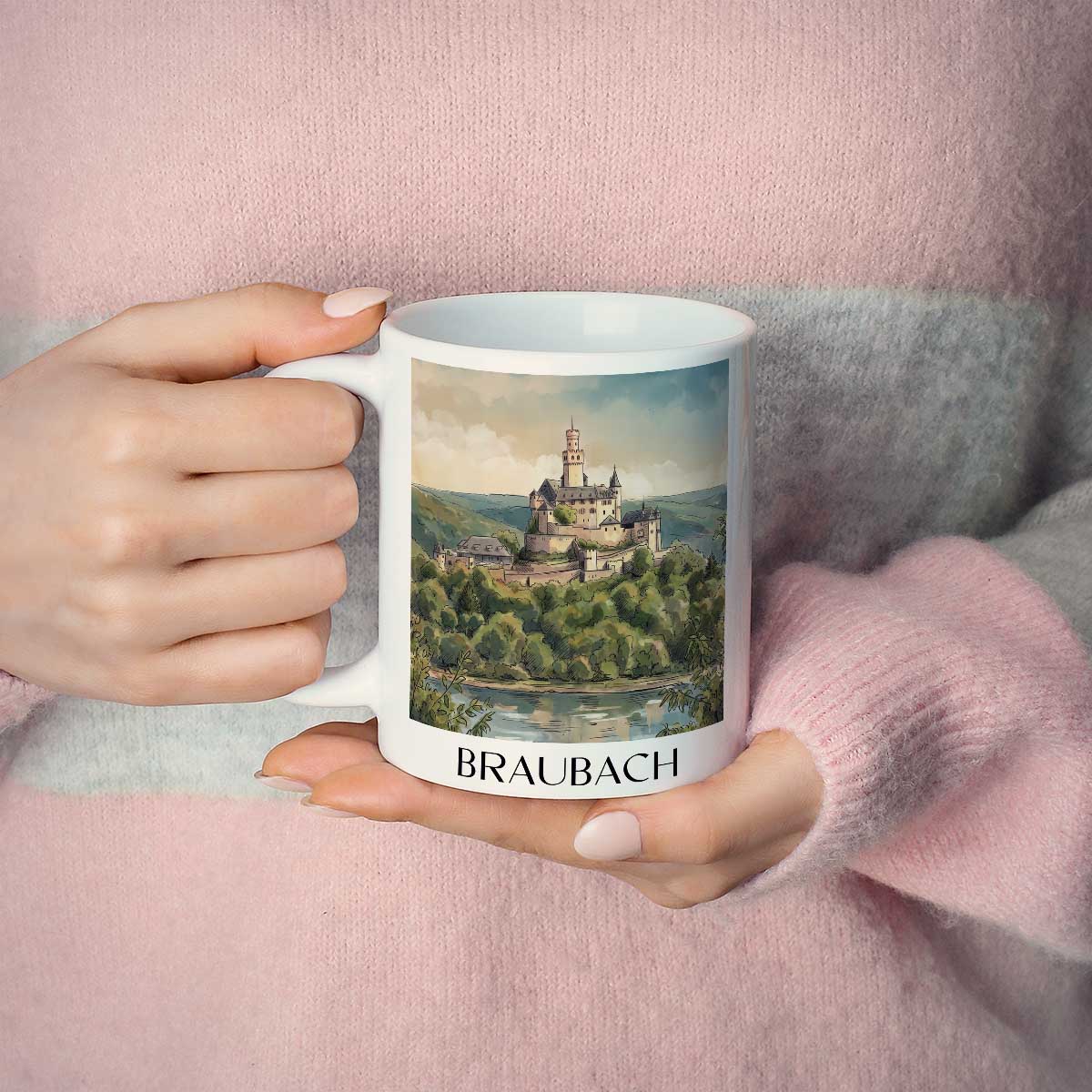 braubach-oberes-mittelrheintal-deutschland-kaffeebecher-aquarell