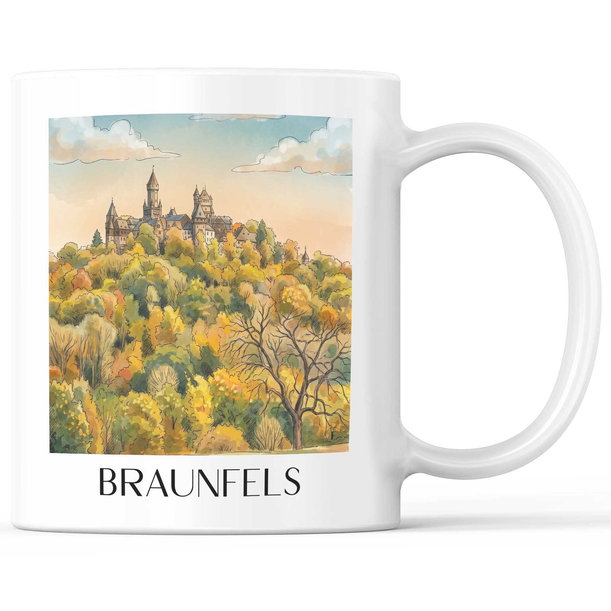 braunfels-lahntal-deutschland-kaffeebecher-aquarell