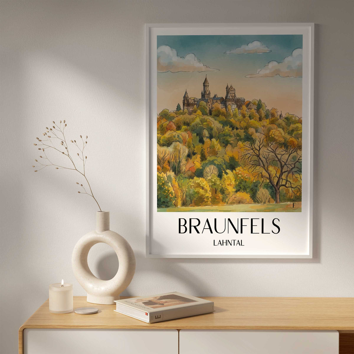 braunfels-lahntal-deutschland-poster-aquarell