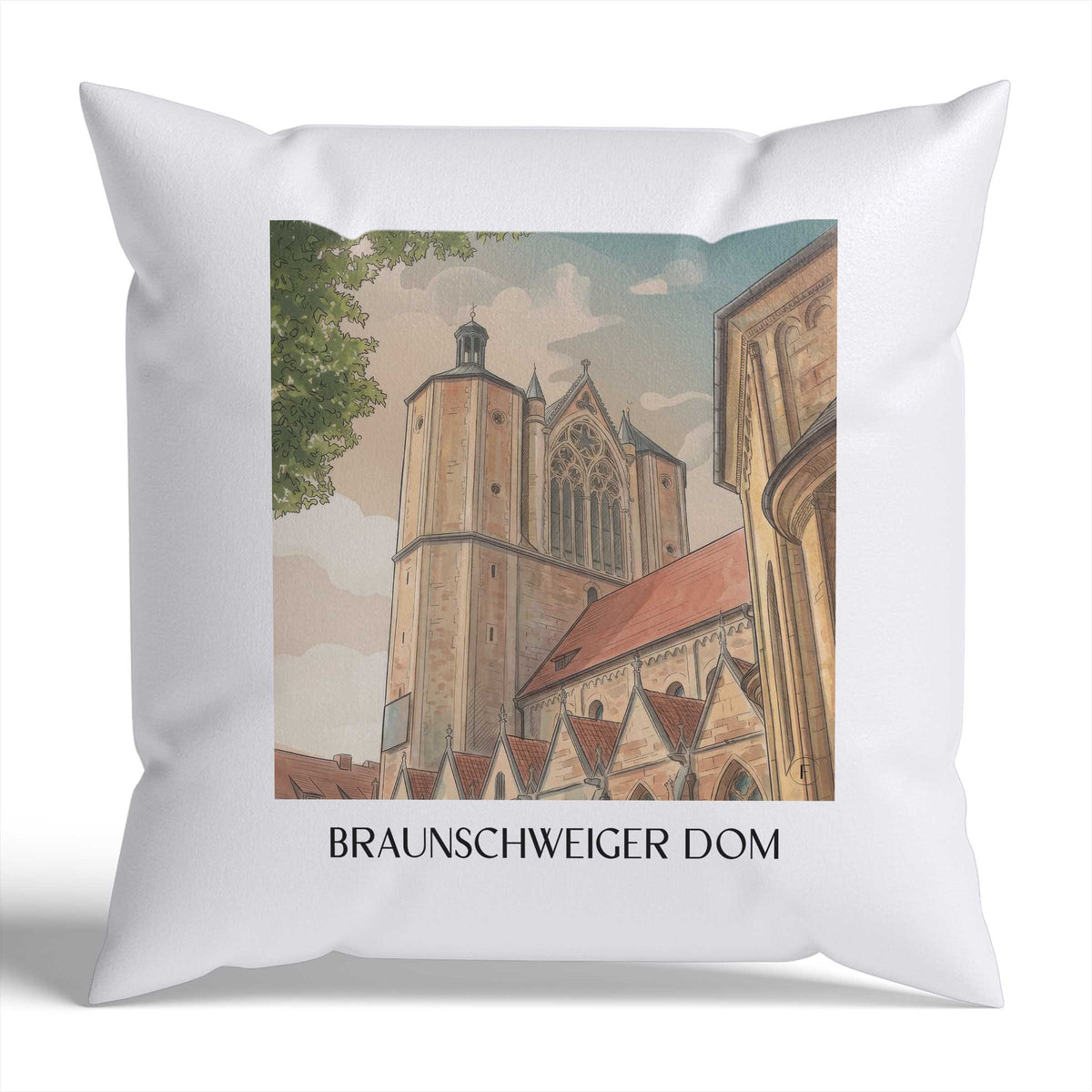 braunschweiger-dom-niedersachsen-deutschland-kissenbezug-aquarell