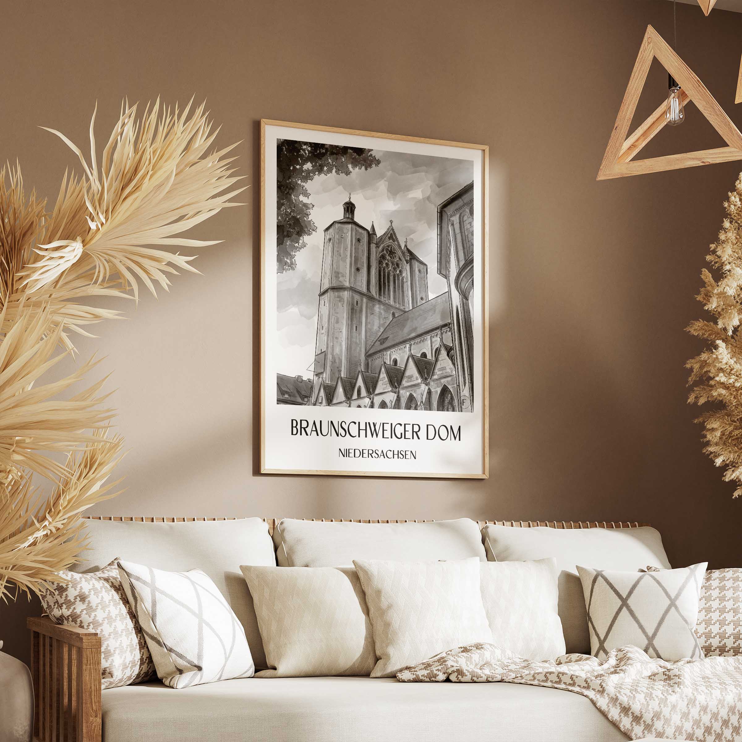 braunschweiger-dom-niedersachsen-deutschland-poster-aquarell-schwarz-weiss