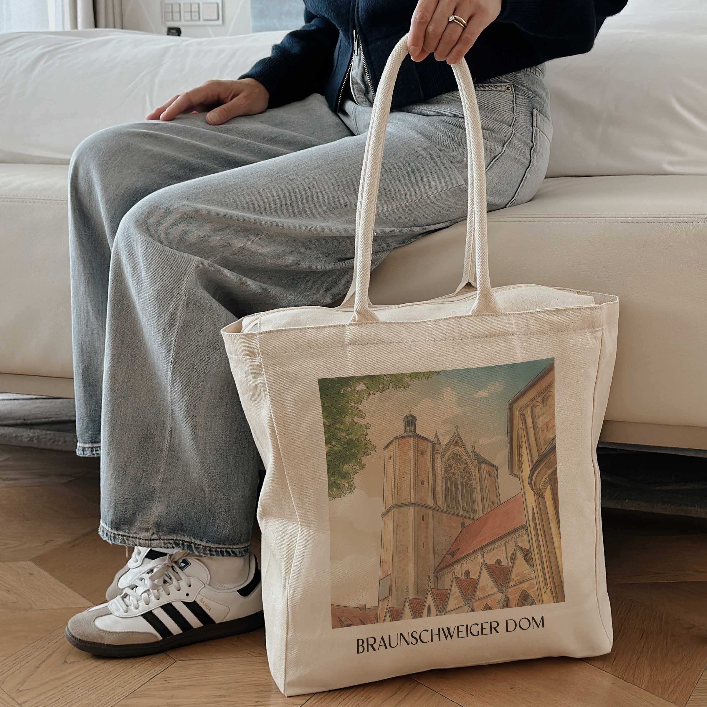 braunschweiger-dom-niedersachsen-deutschland-einkaufstasche-aquarell