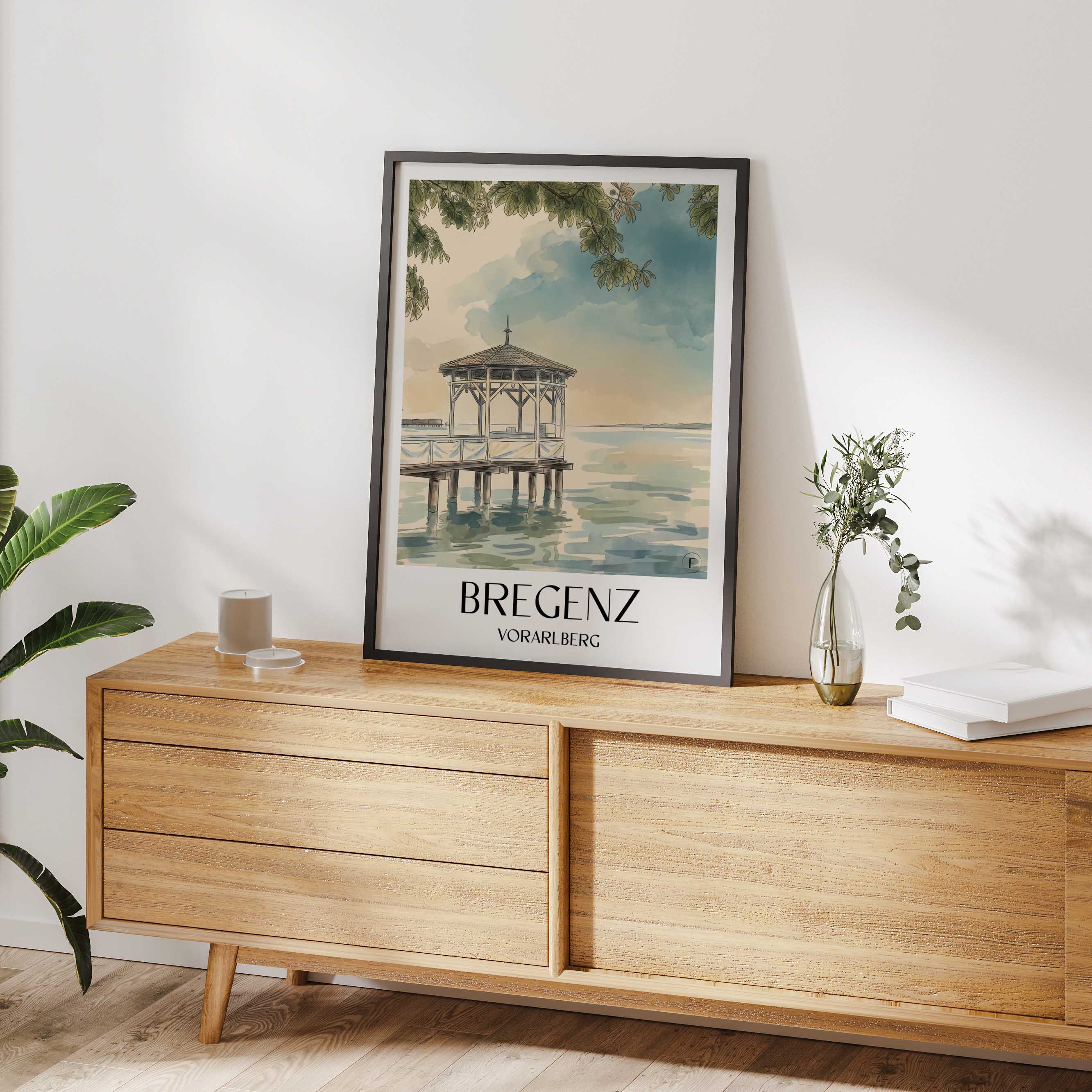 bregenz-vorarlberg-österreich-poster-aquarell