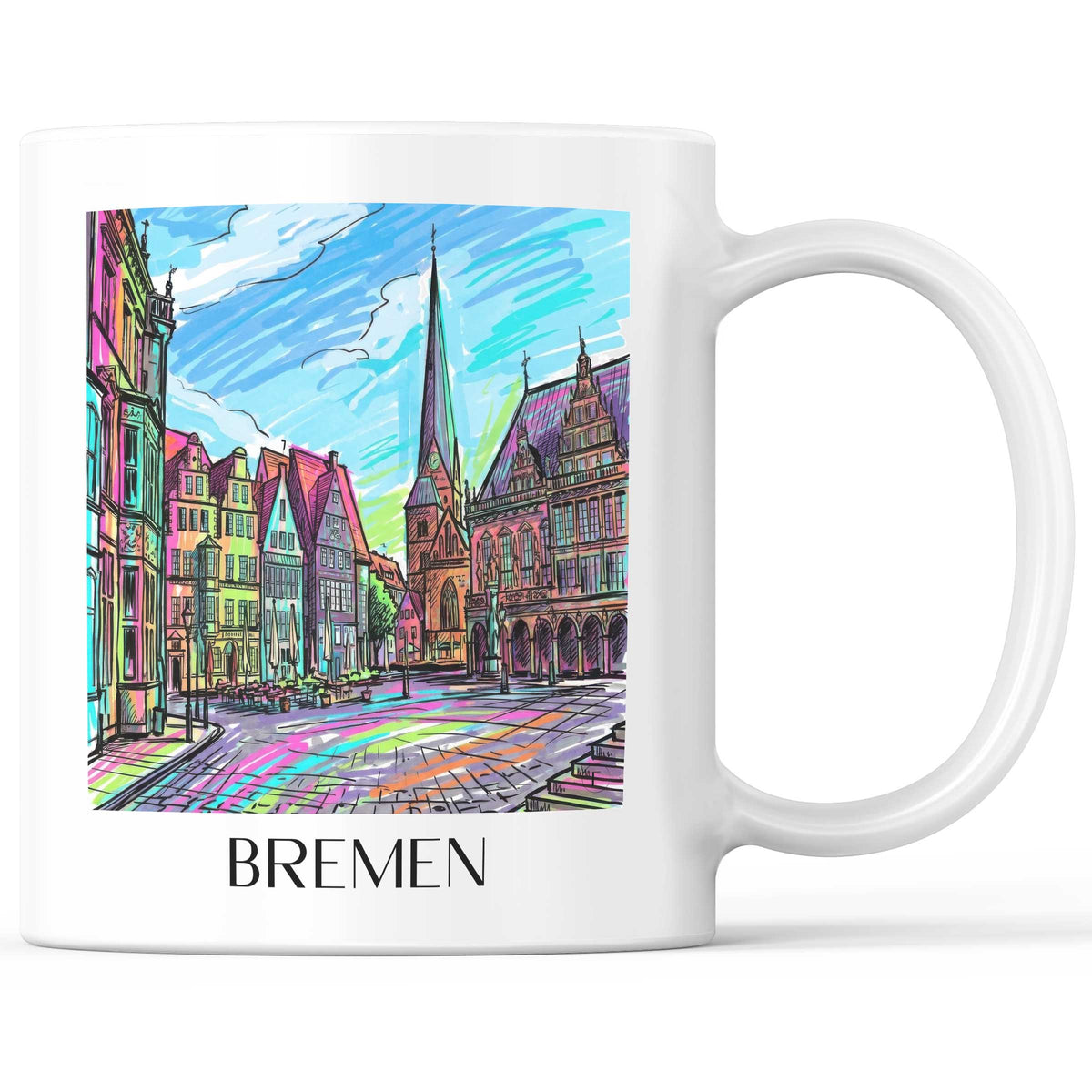 Bremen - Deutschland Becher - Kaffeetasse im Tag Graffiti Stil - favplace