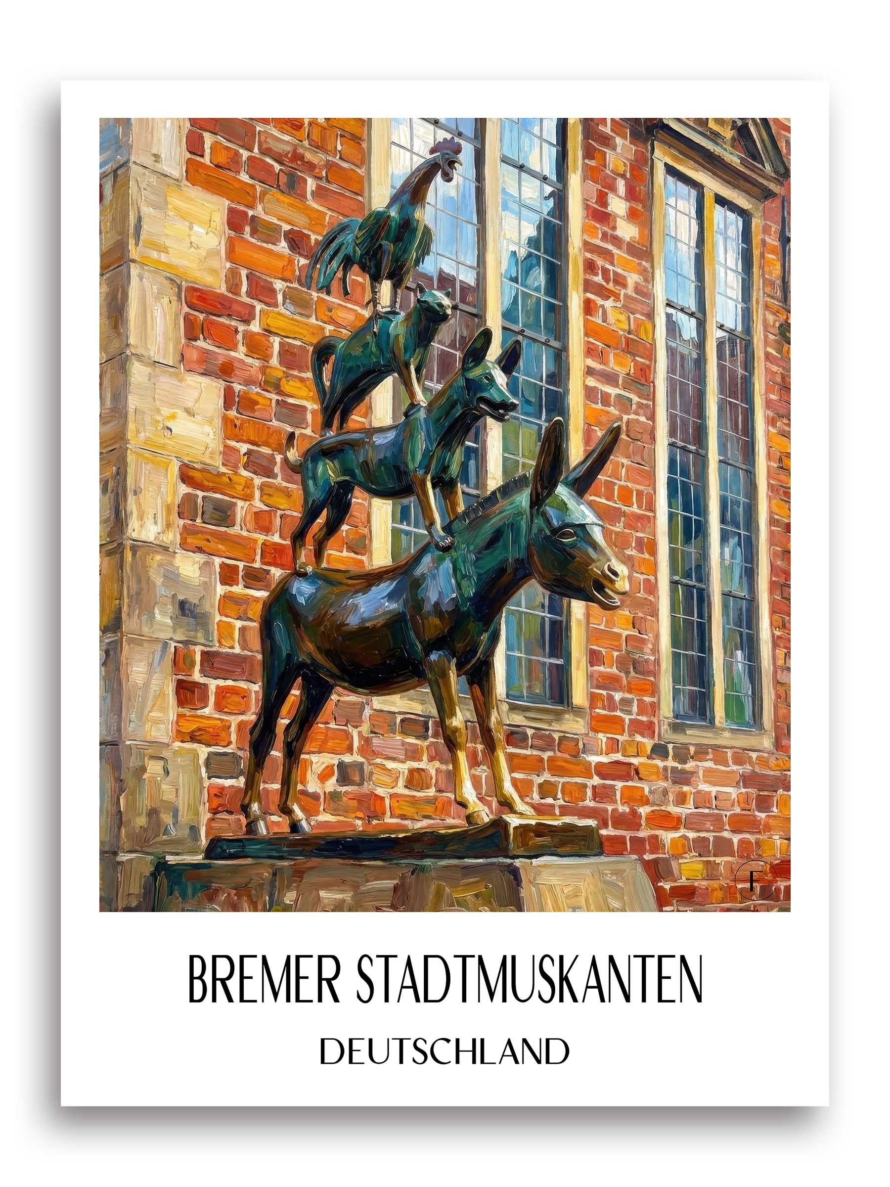bremer-stadtmuskanten-deutschland-poster-oil-painting-oelgemaelde