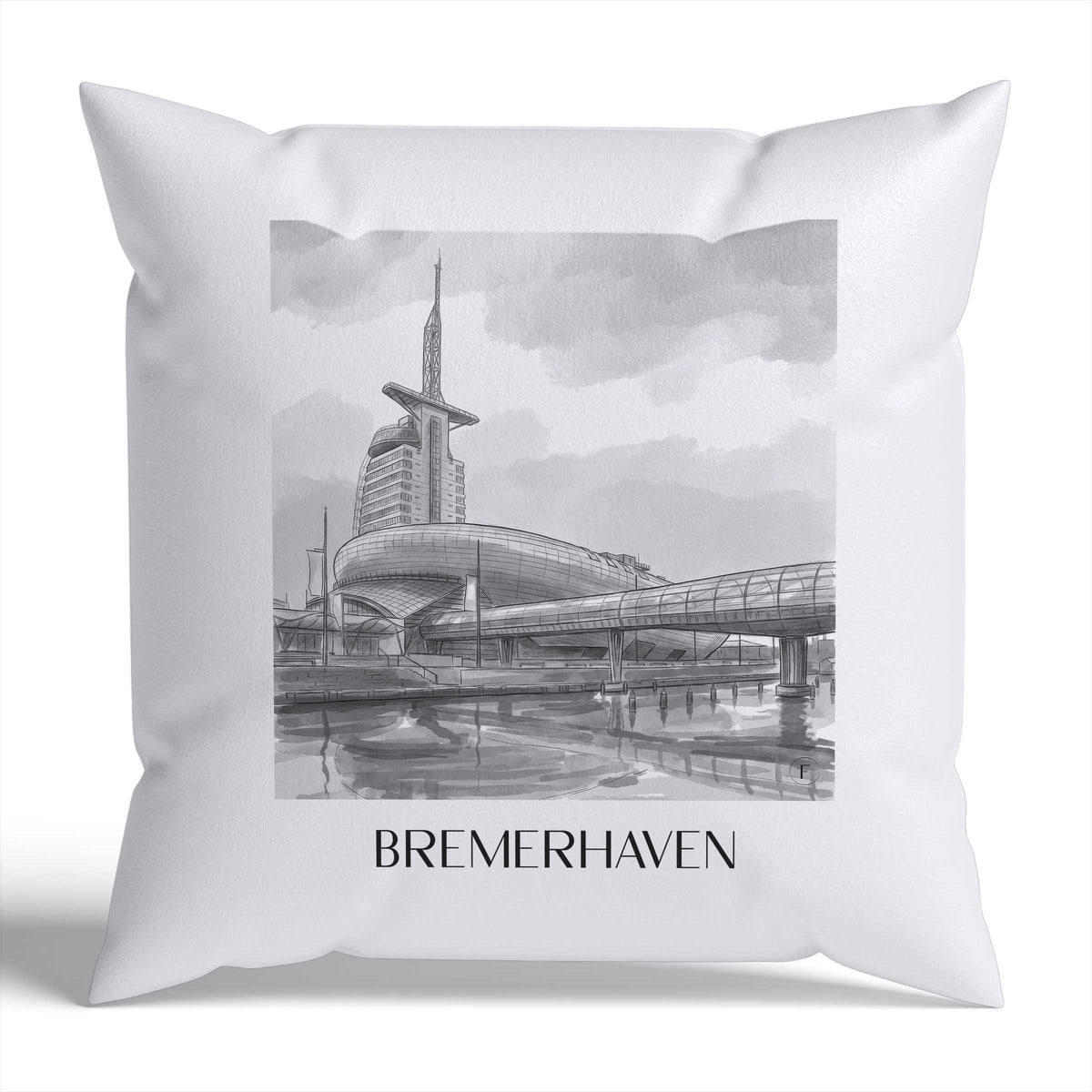 bremerhaven-bremen-deutschland-kissenbezug-aquarell-schwarz-weiss