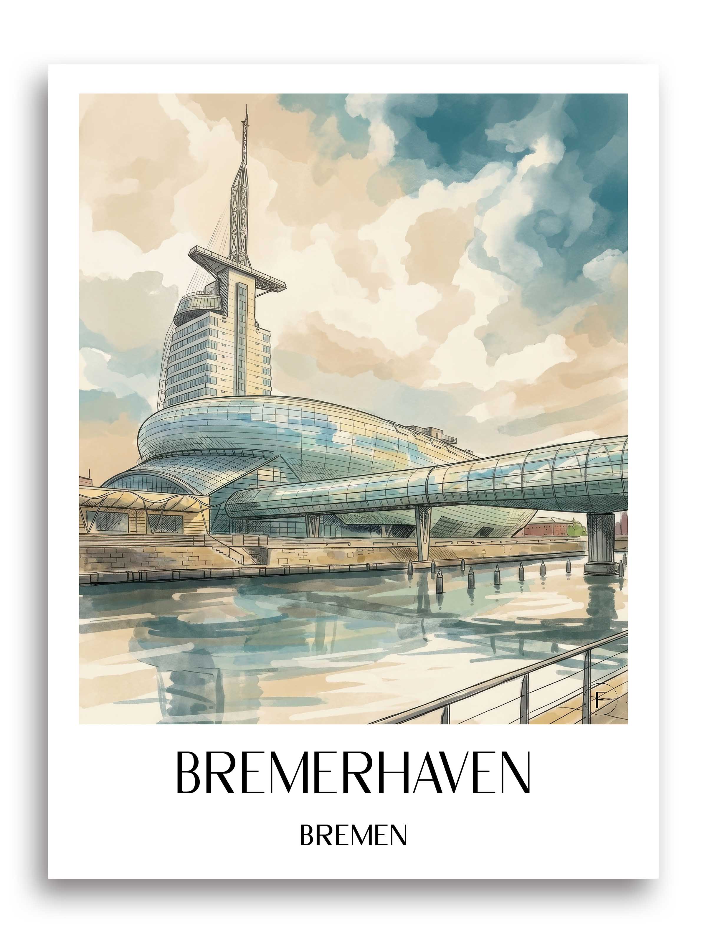 bremerhaven-bremen-deutschland-poster-aquarell