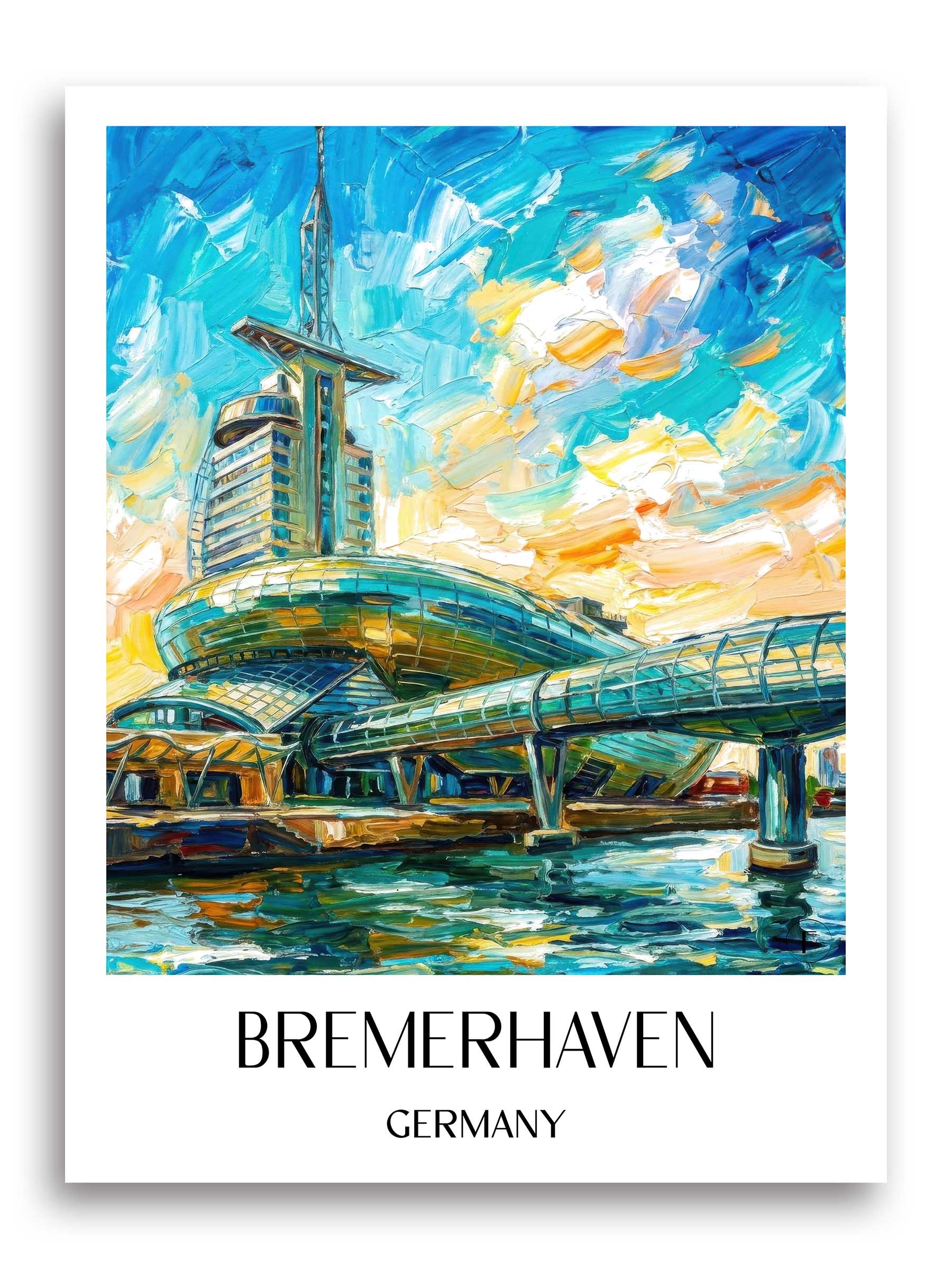 Bremerhaven Poster - Bremen - Deutschland Kunstdruck - Ölgemälde von A4 bis A1 - favplace