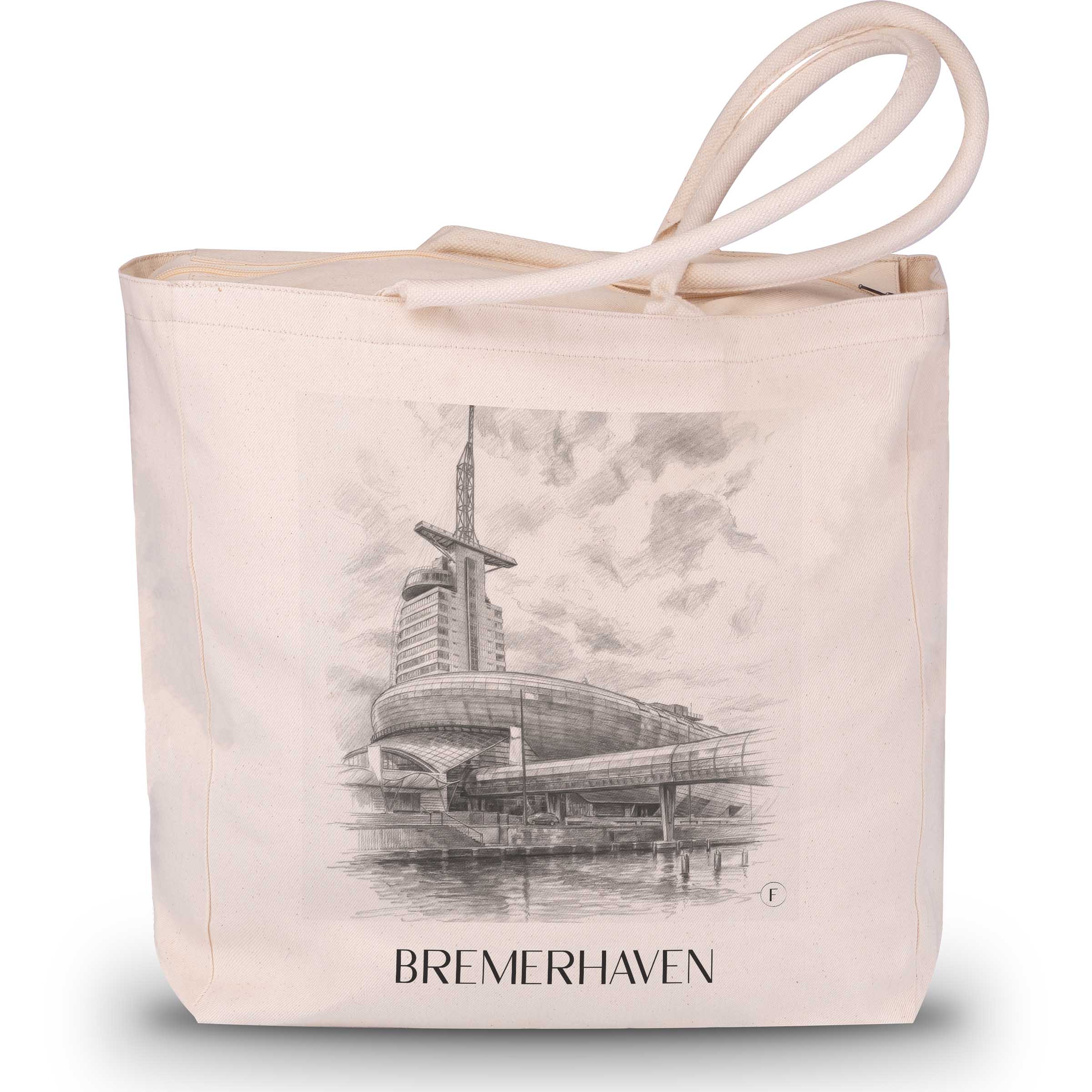 Bremerhaven Shopping Tasche - Bremen - Deutschland Tote Bag - Einkaufstasche im Zeichnung Stil - favplace