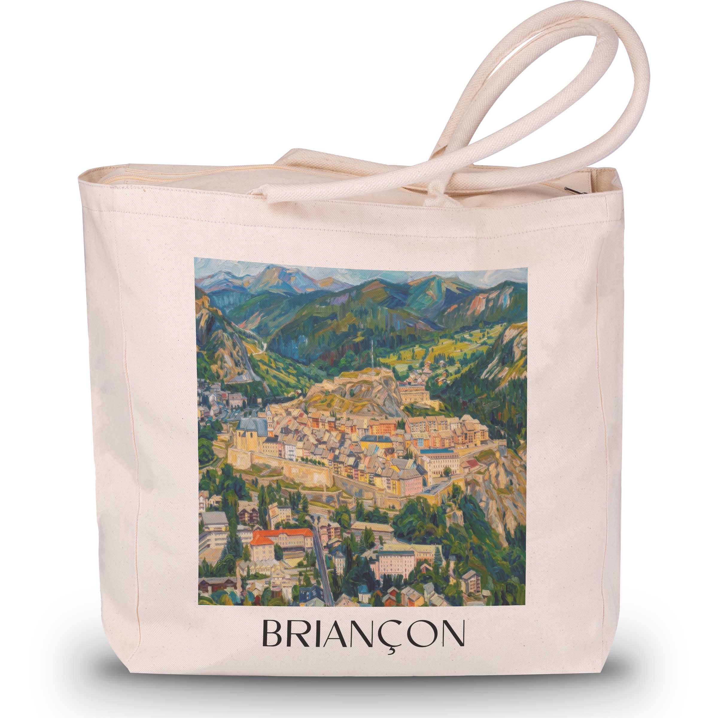 briançon-provence-frankreich-einkaufstasche-oil-painting-oelgemaelde