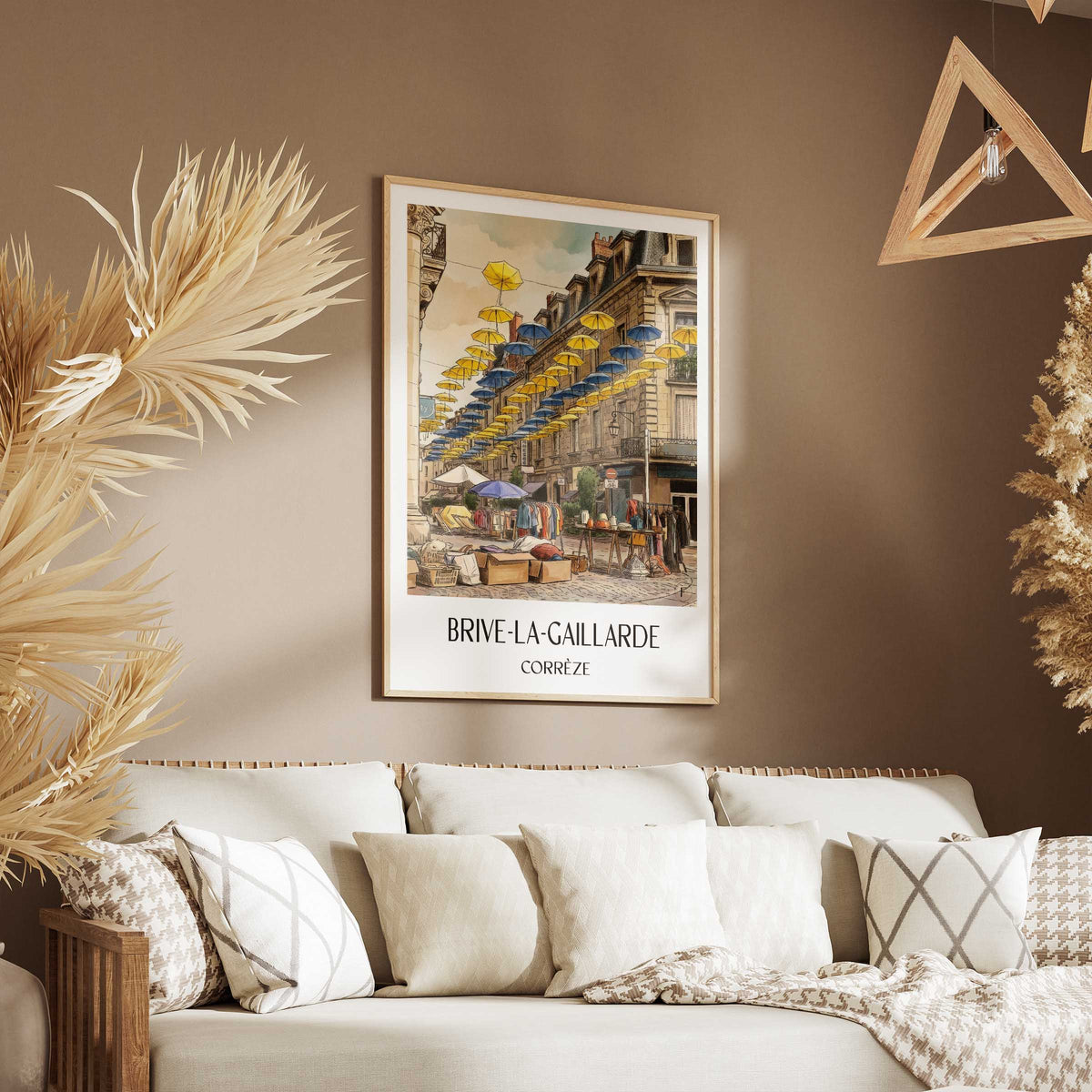 brive-la-gaillarde-corrèze-frankreich-poster-aquarell