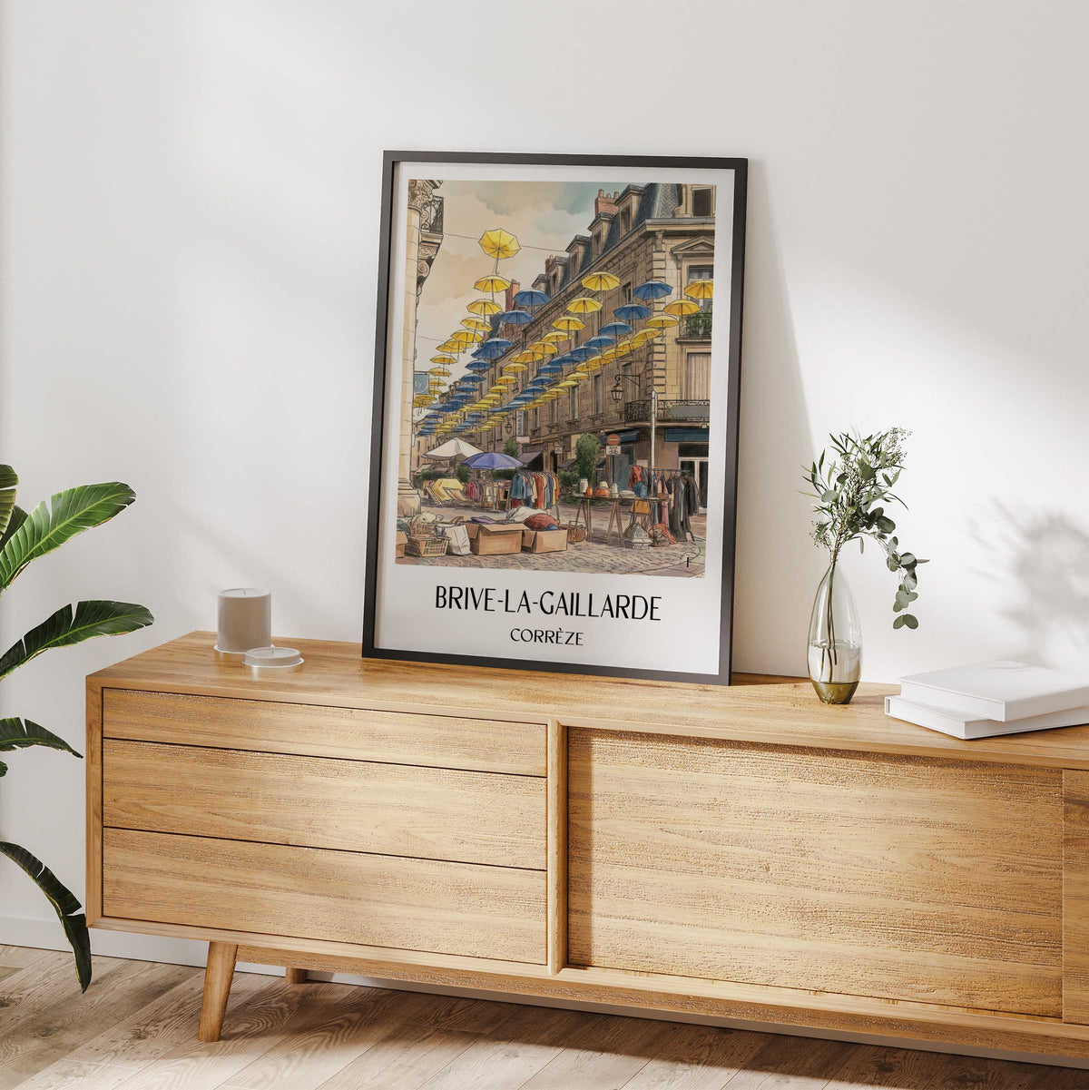 brive-la-gaillarde-corrèze-frankreich-poster-aquarell