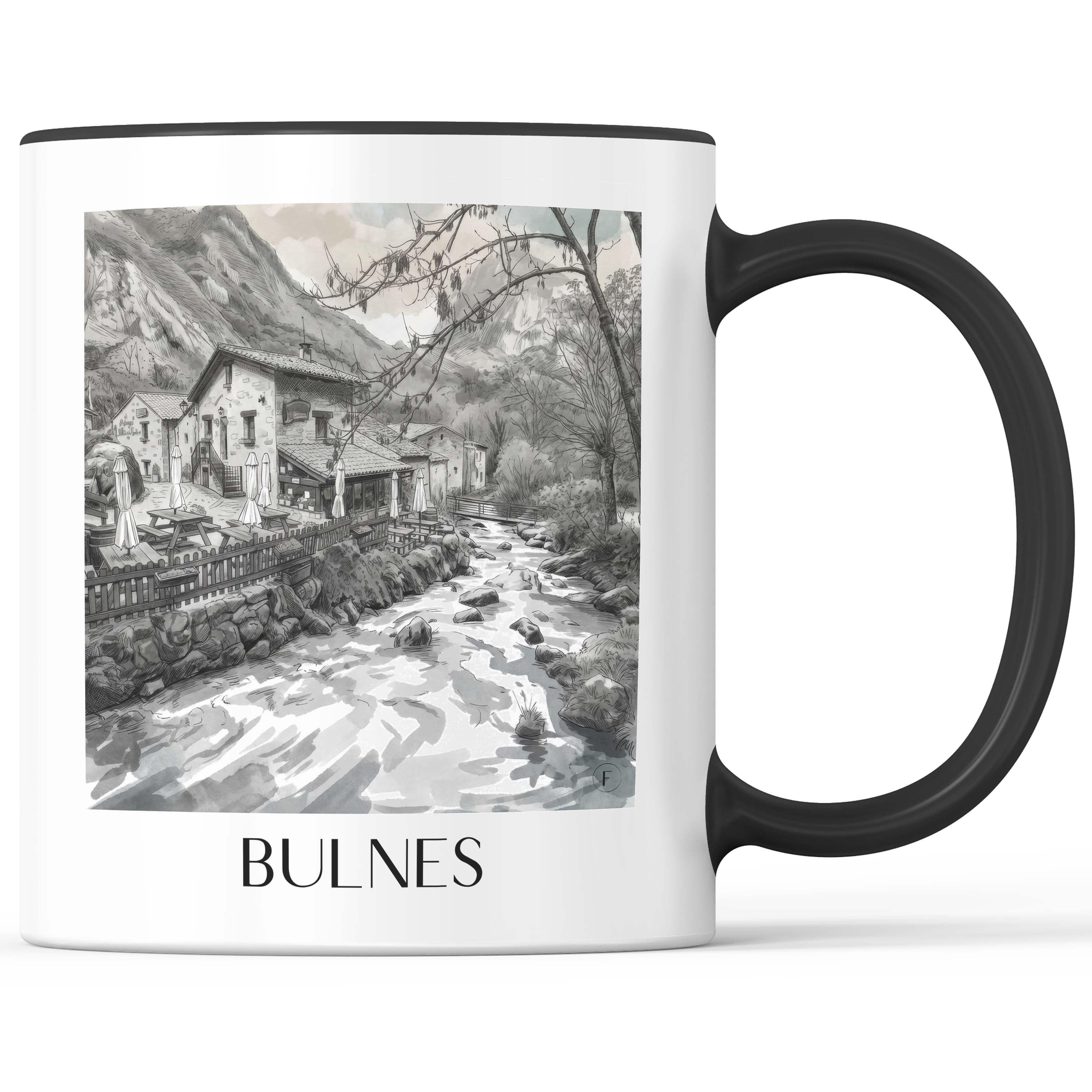 bulnes-cabrales-spanien-kaffeebecher-aquarell-schwarz-weiss