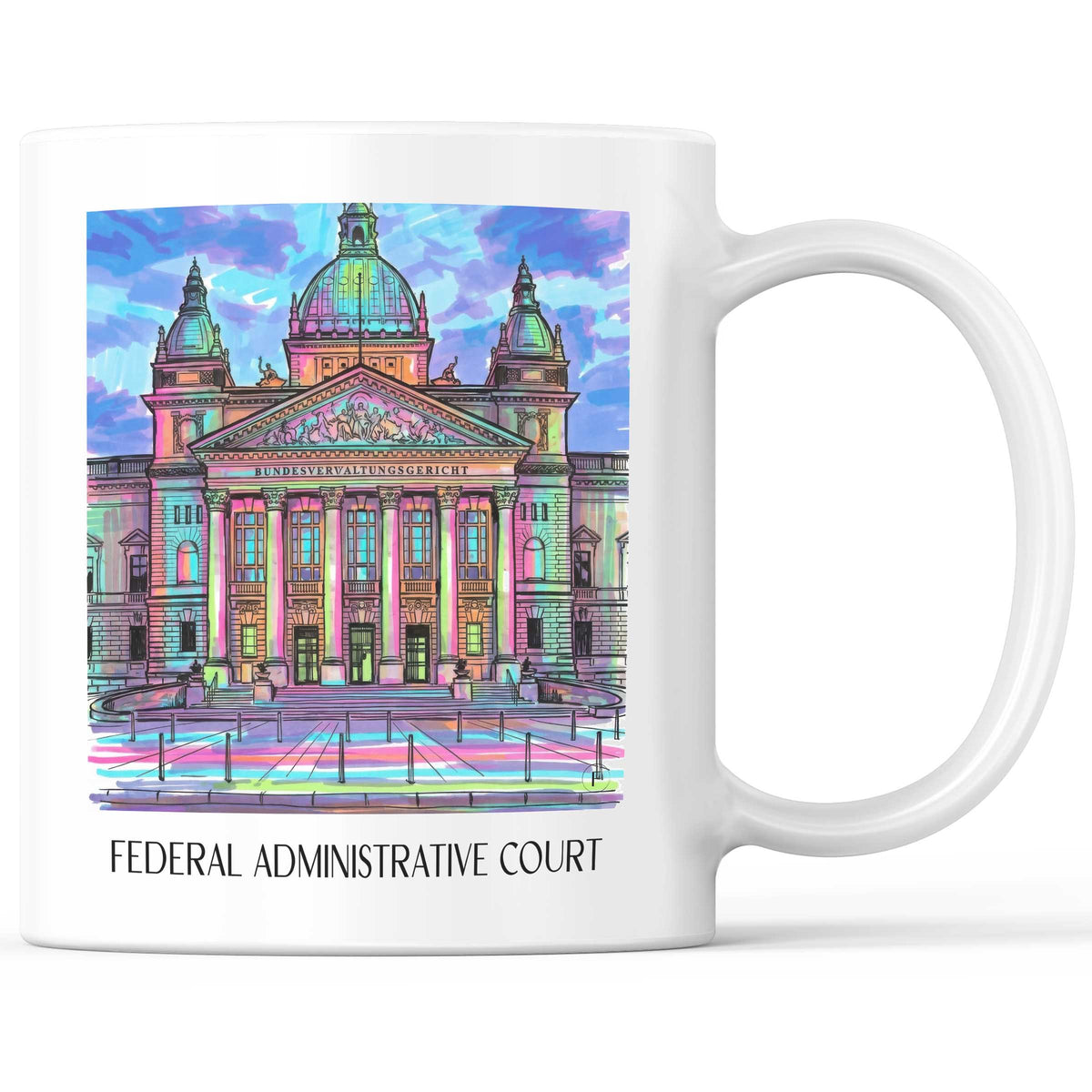 Bundesverwaltungsgericht Kaffeebecher - Leipzig - Deutschland Becher - Kaffeetasse im Tag Graffiti Stil - favplace