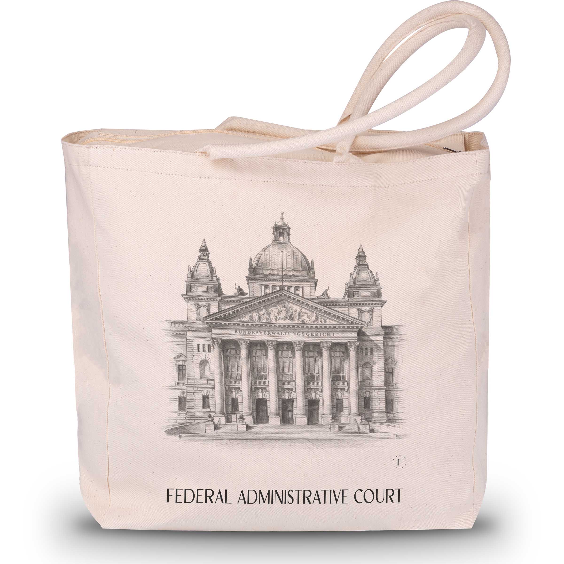 Bundesverwaltungsgericht Shopping Tasche - Leipzig - Deutschland Tote Bag - Einkaufstasche im Zeichnung Stil