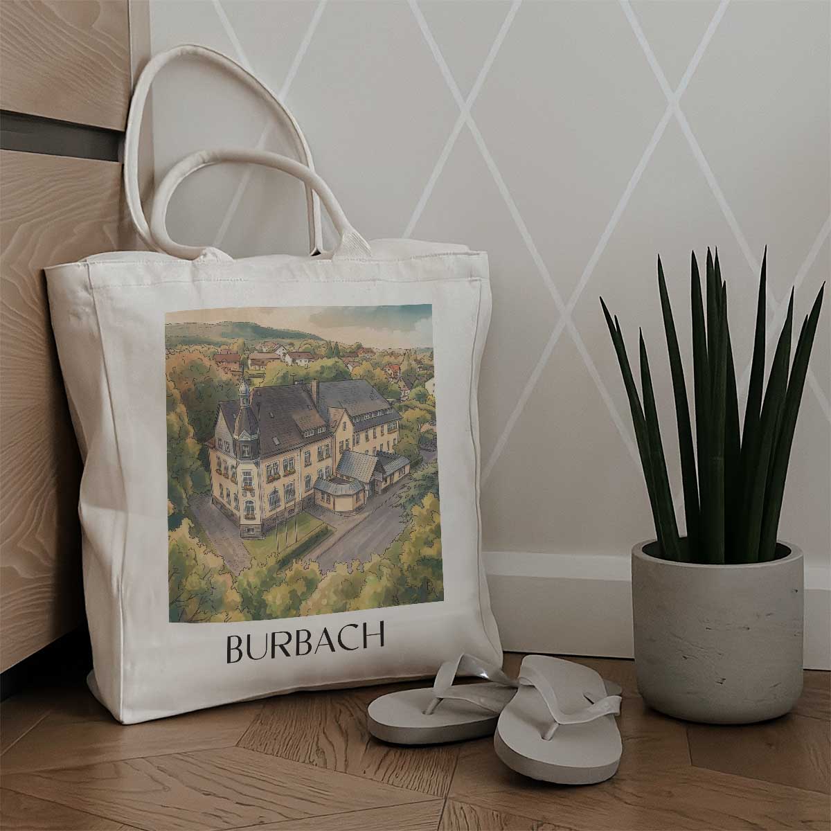 burbach-siegerland-deutschland-einkaufstasche-aquarell