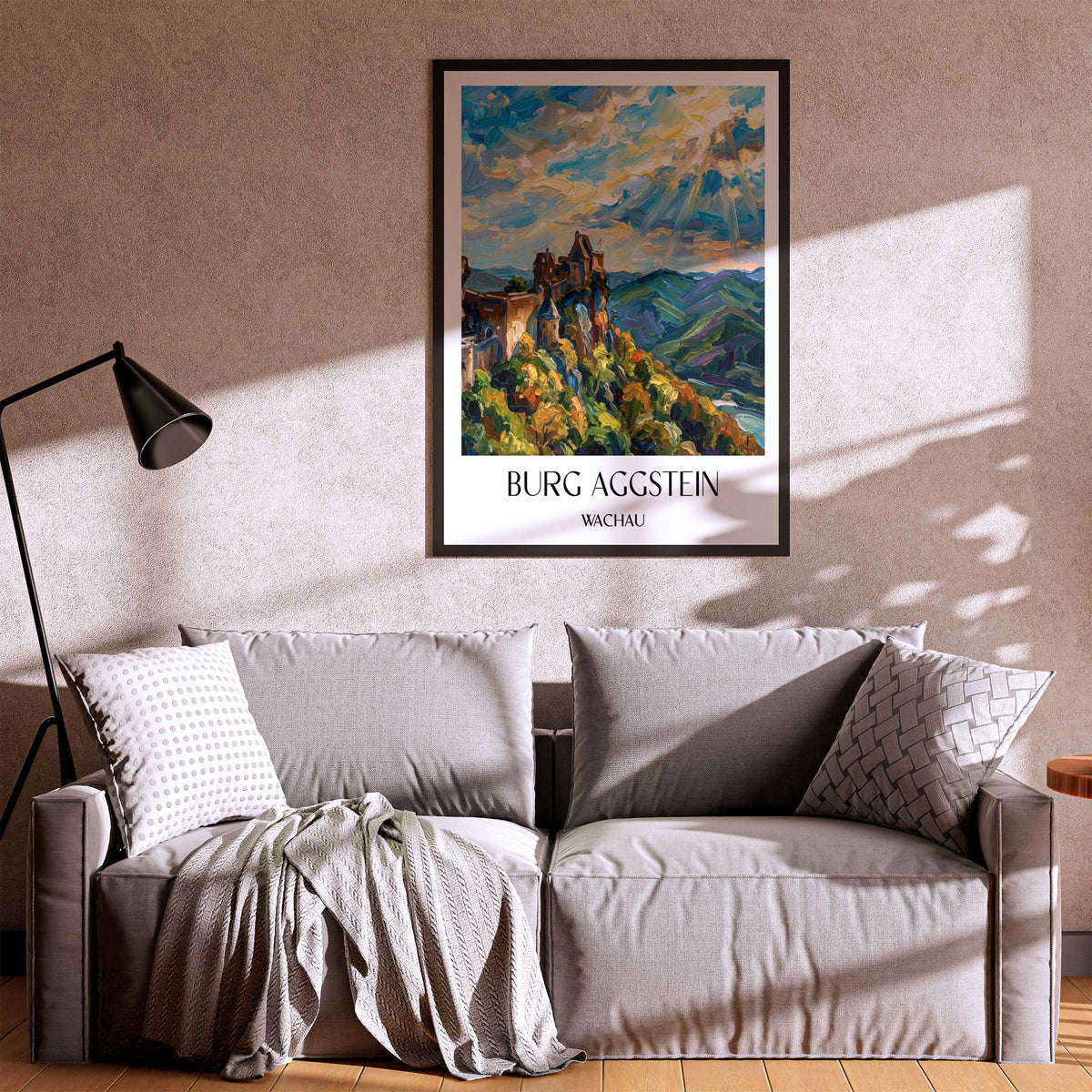 burg-aggstein-wachau-österreich-poster-oil-painting-oelgemaelde
