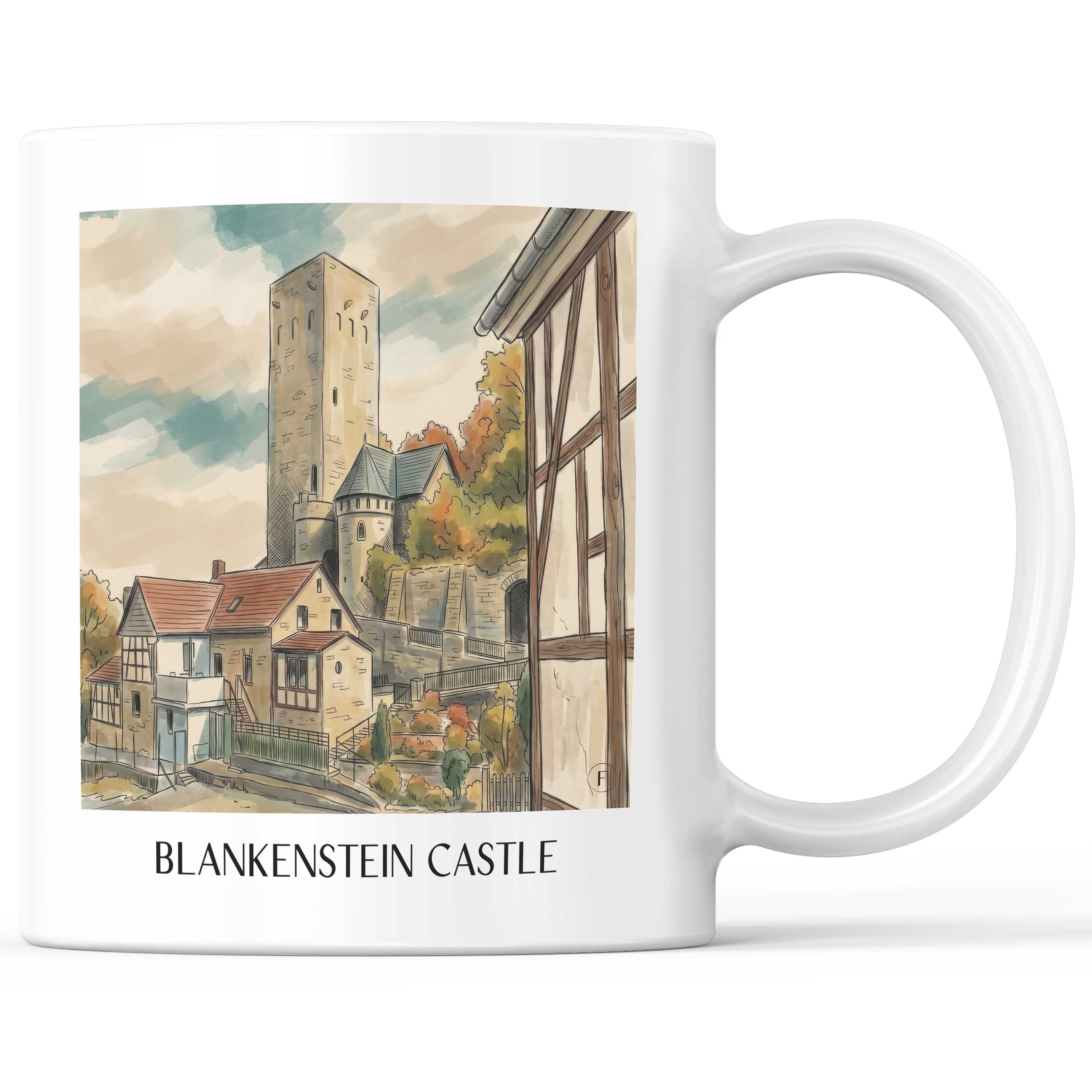 Burg Blankenstein Kaffeebecher - Hattingen - Deutschland Becher - Kaffeetasse im Aquarell Stil - favplace