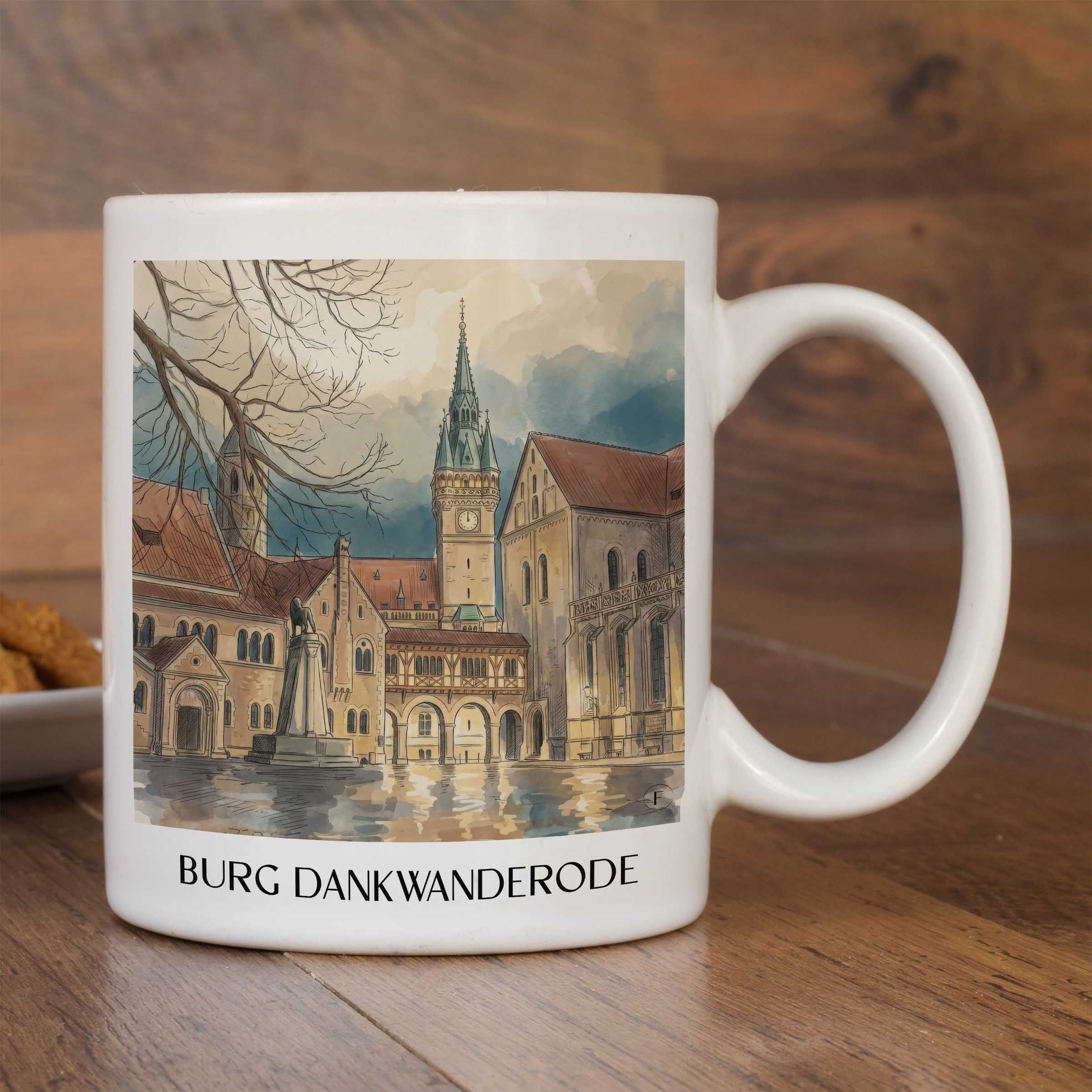 burg-dankwanderode-niedersachsen-deutschland-kaffeebecher-aquarell