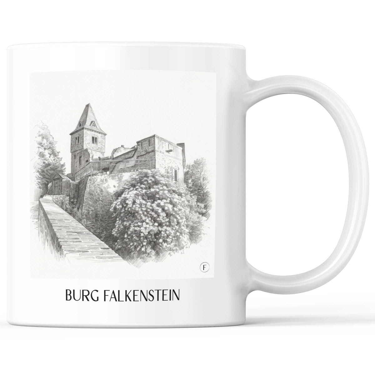burg-falkenstein-mühltal-deutschland-kaffeebecher-bleistift-zeichnung-drawing