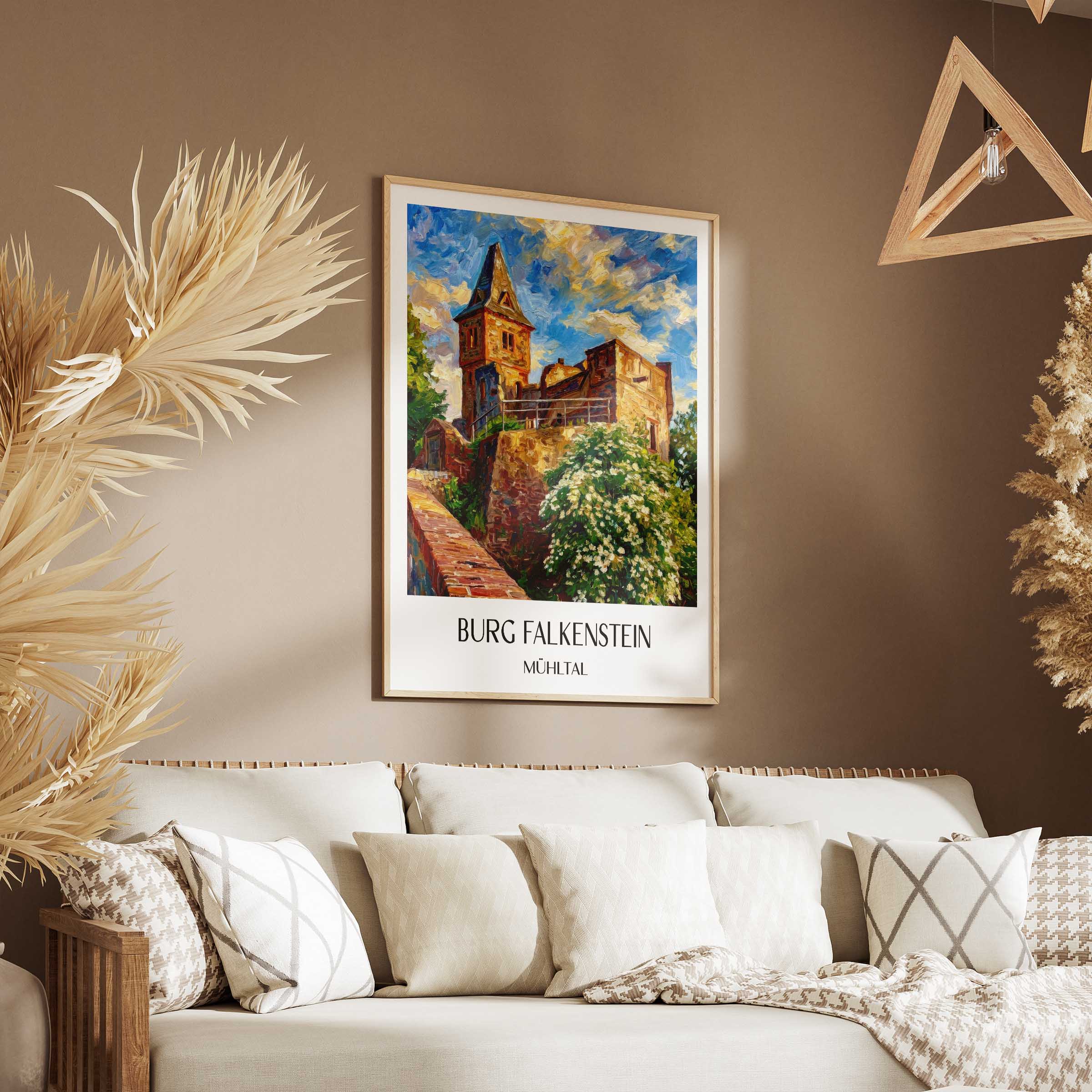 burg-falkenstein-mühltal-deutschland-poster-oil-painting-oelgemaelde