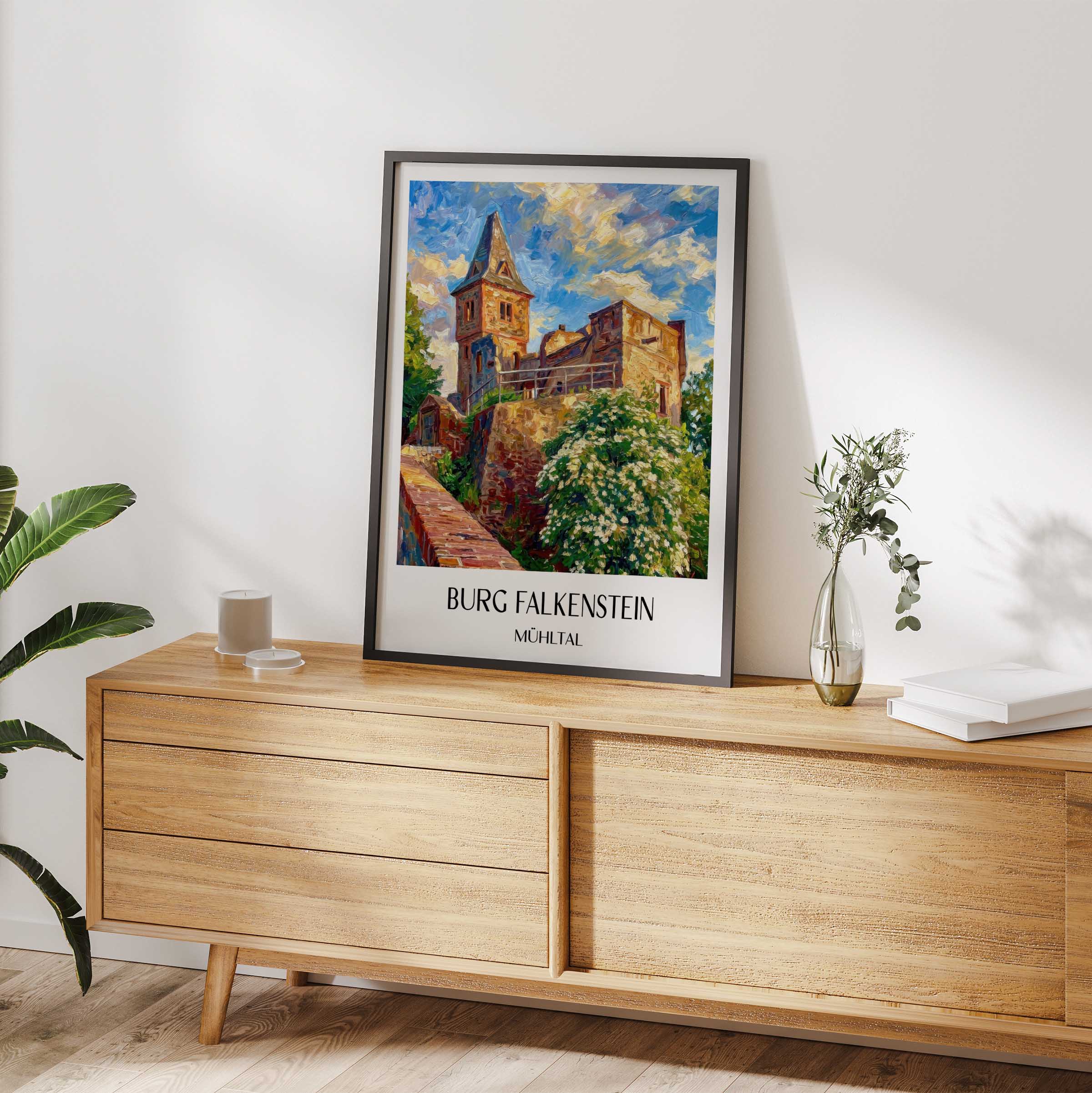 burg-falkenstein-mühltal-deutschland-poster-oil-painting-oelgemaelde