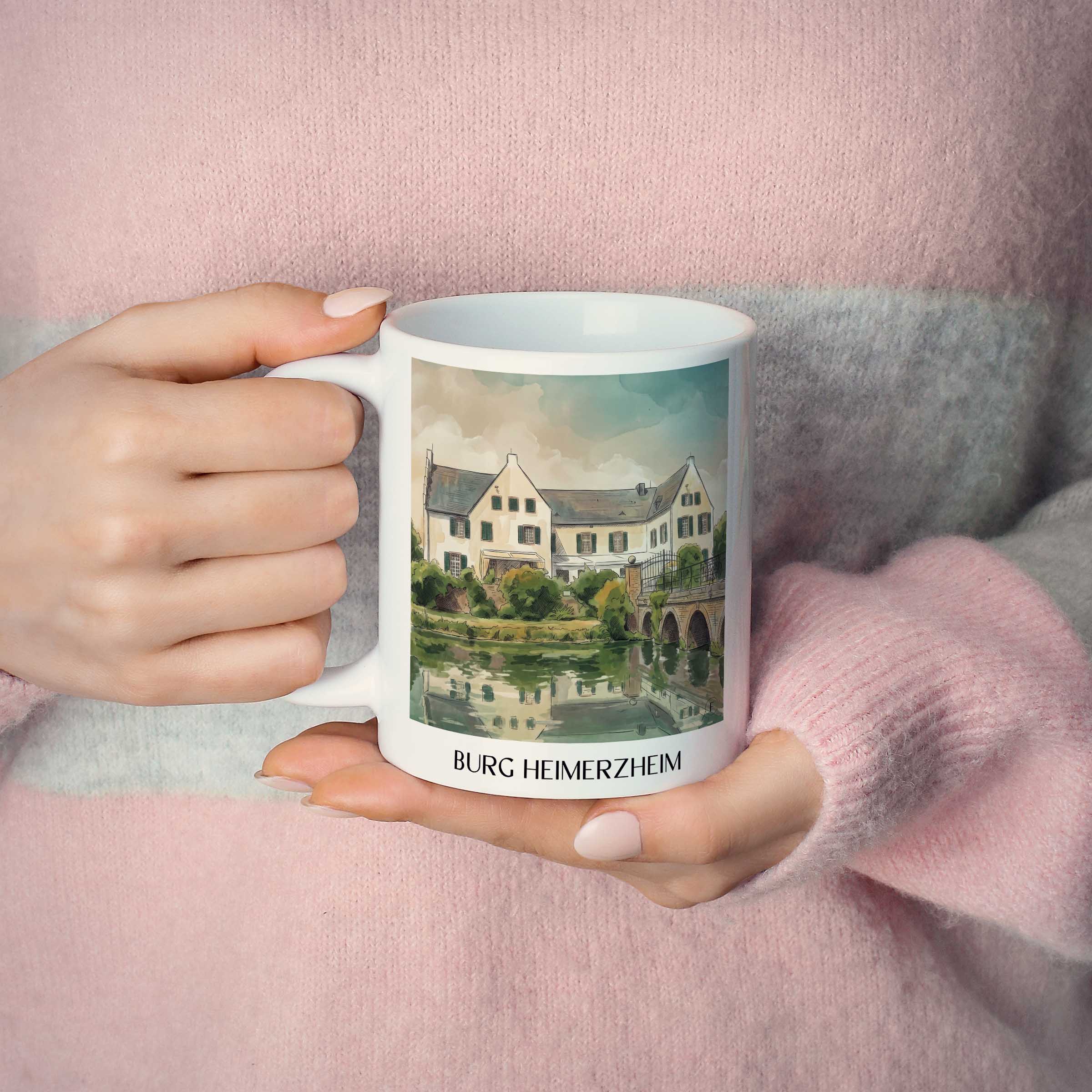 burg-heimerzheim-rheinland-deutschland-kaffeebecher-aquarell