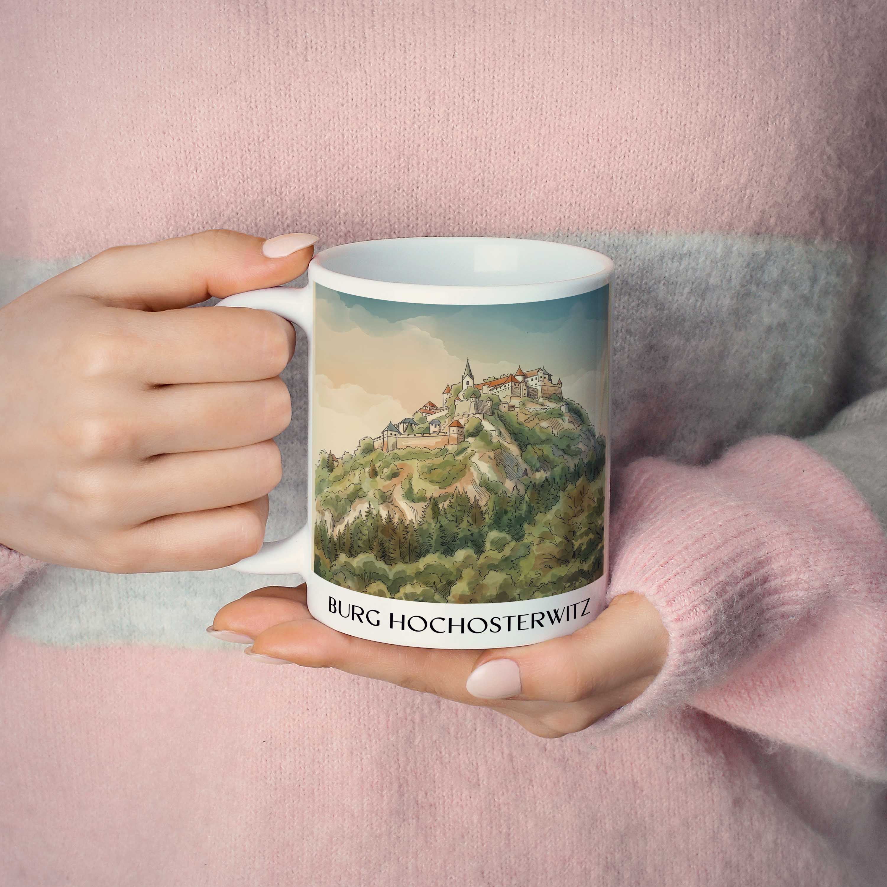 burg-hochosterwitz-kärnten-österreich-kaffeebecher-aquarell